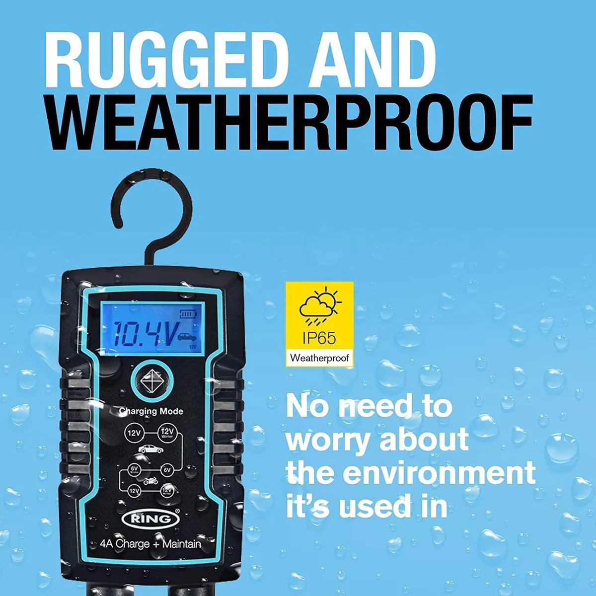 RSC804 Ring 4A Smart Battery Charger and Battery Maintainer LCD Display 6/12v - Image 8