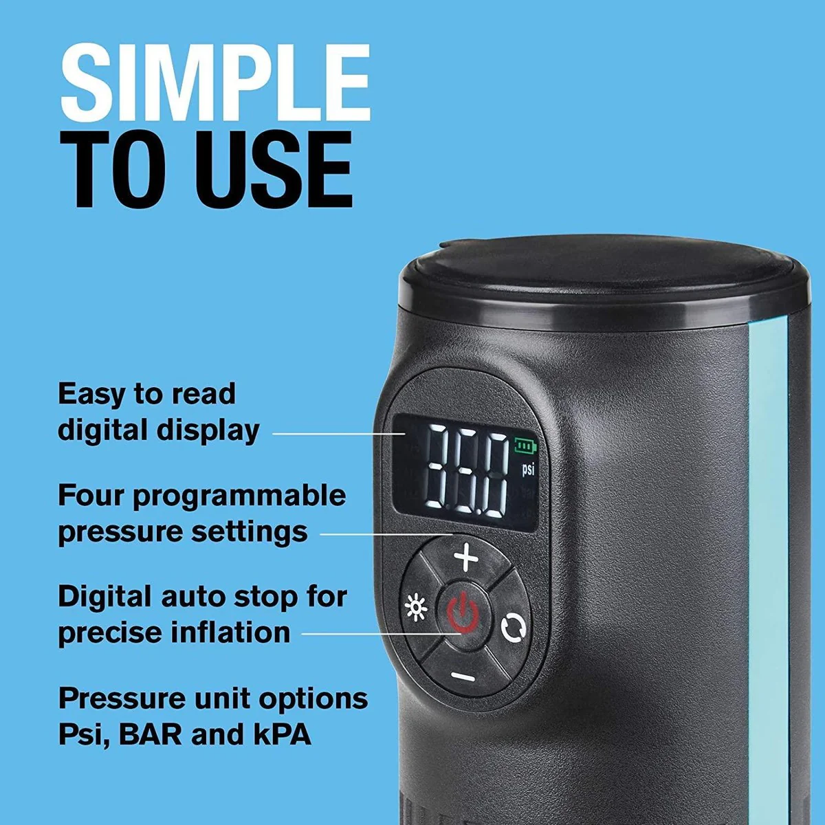 RTC2000 Ring Handheld Digital Tyre Inflator Air Compressor USB LED Cordless - Image 7