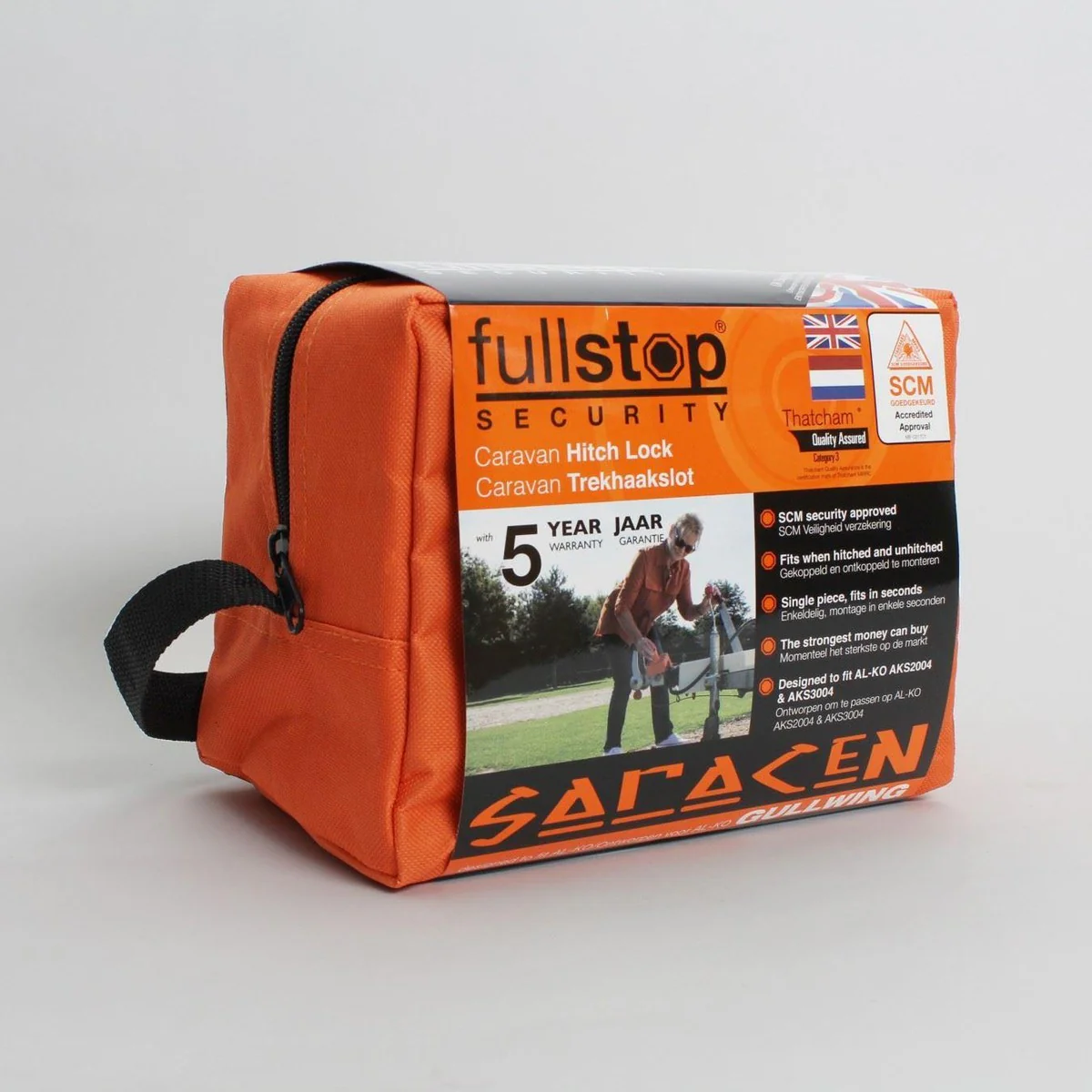 Saracen Gullwing AKS2004 / AKS3004 - Insurance Approved AlKo Caravan Hitch Lock - Image 5