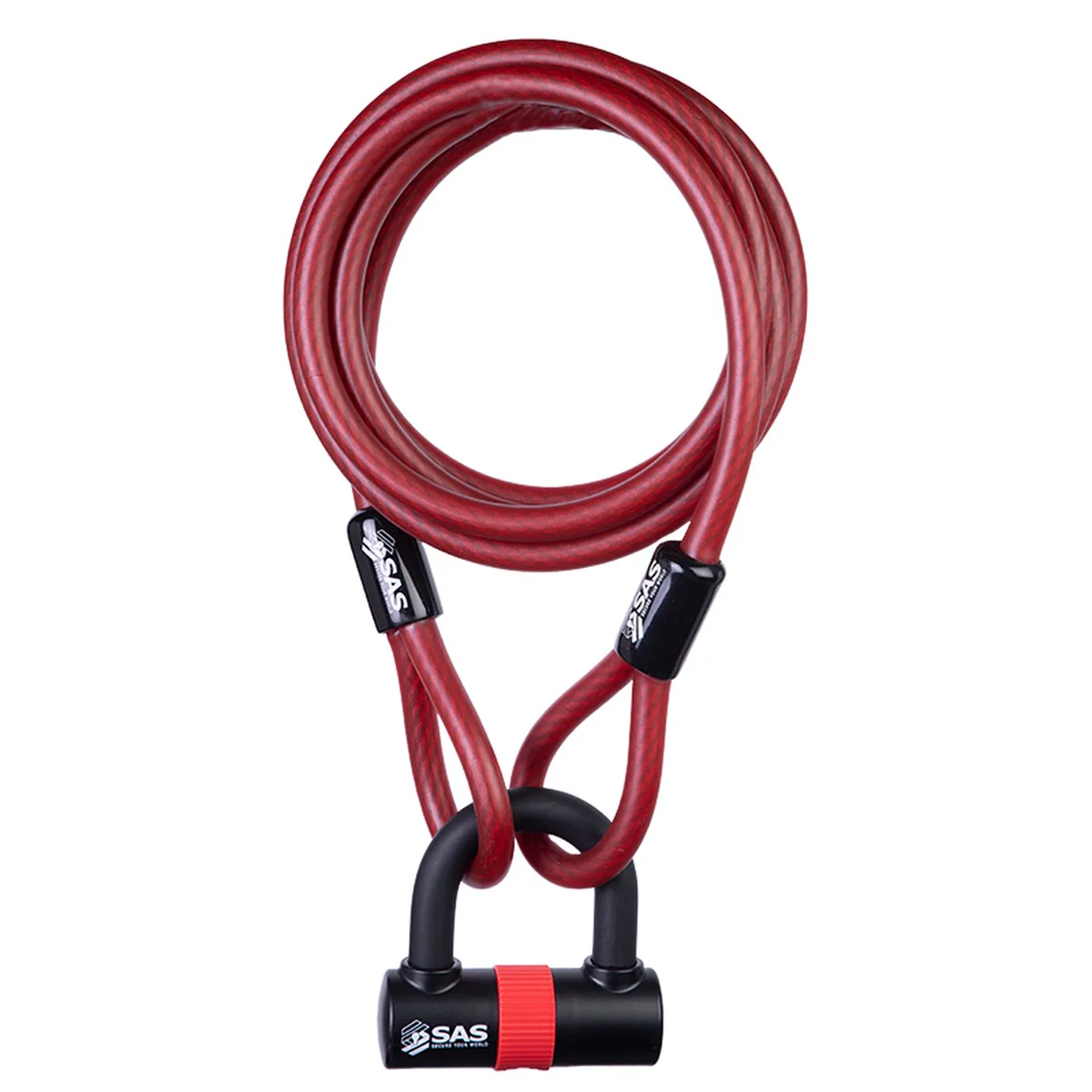 SAS 2500x12mm Steel Braided Security Loop Cable with HD43 Padlock