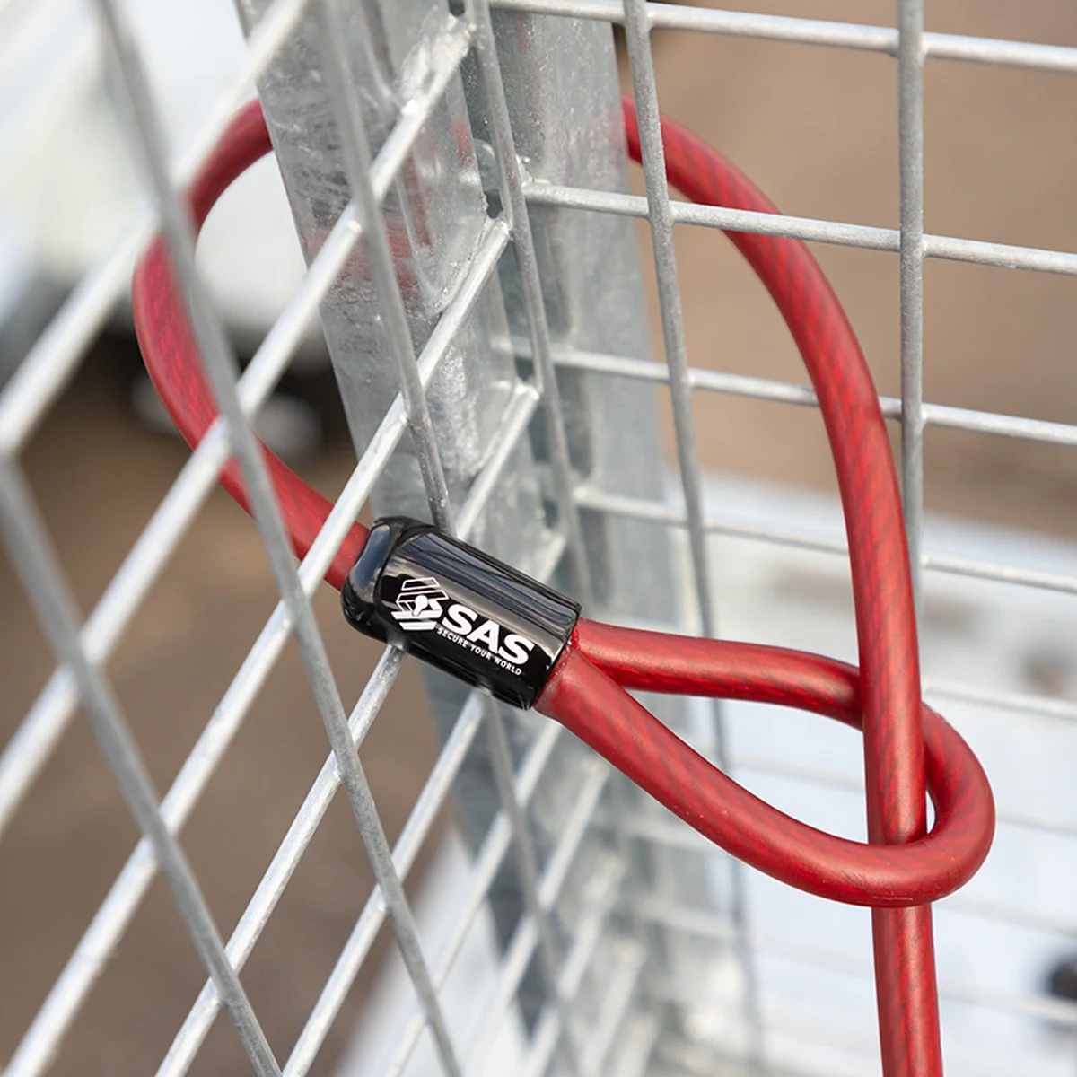 SAS 2500x12mm Steel Braided Security Loop Cable with HD43 Padlock - Image 3