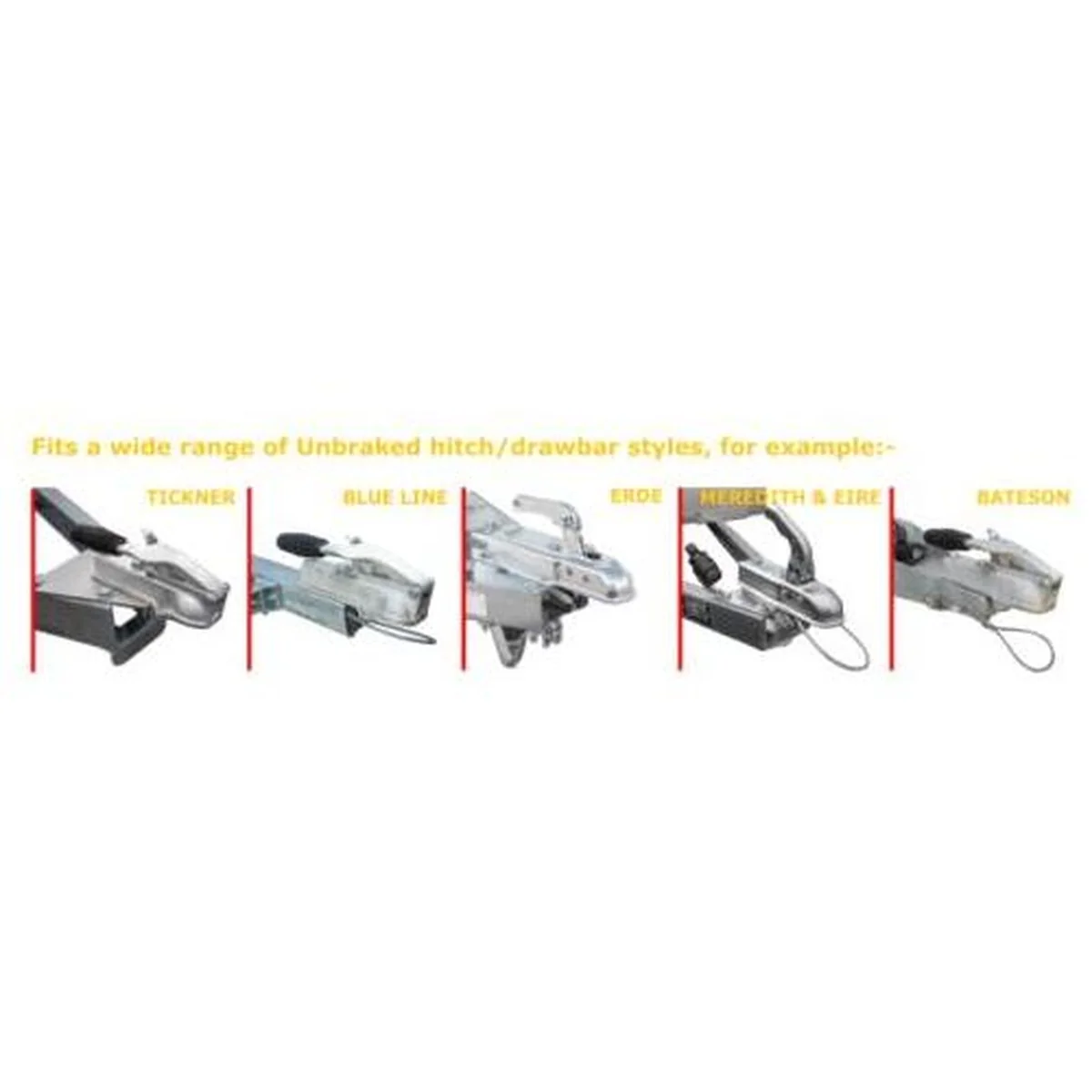 SAS Fort U Unbraked Trailer Hitch Lock, Erde 153 193 213, A Frame Drawbar, M&E - Image 5