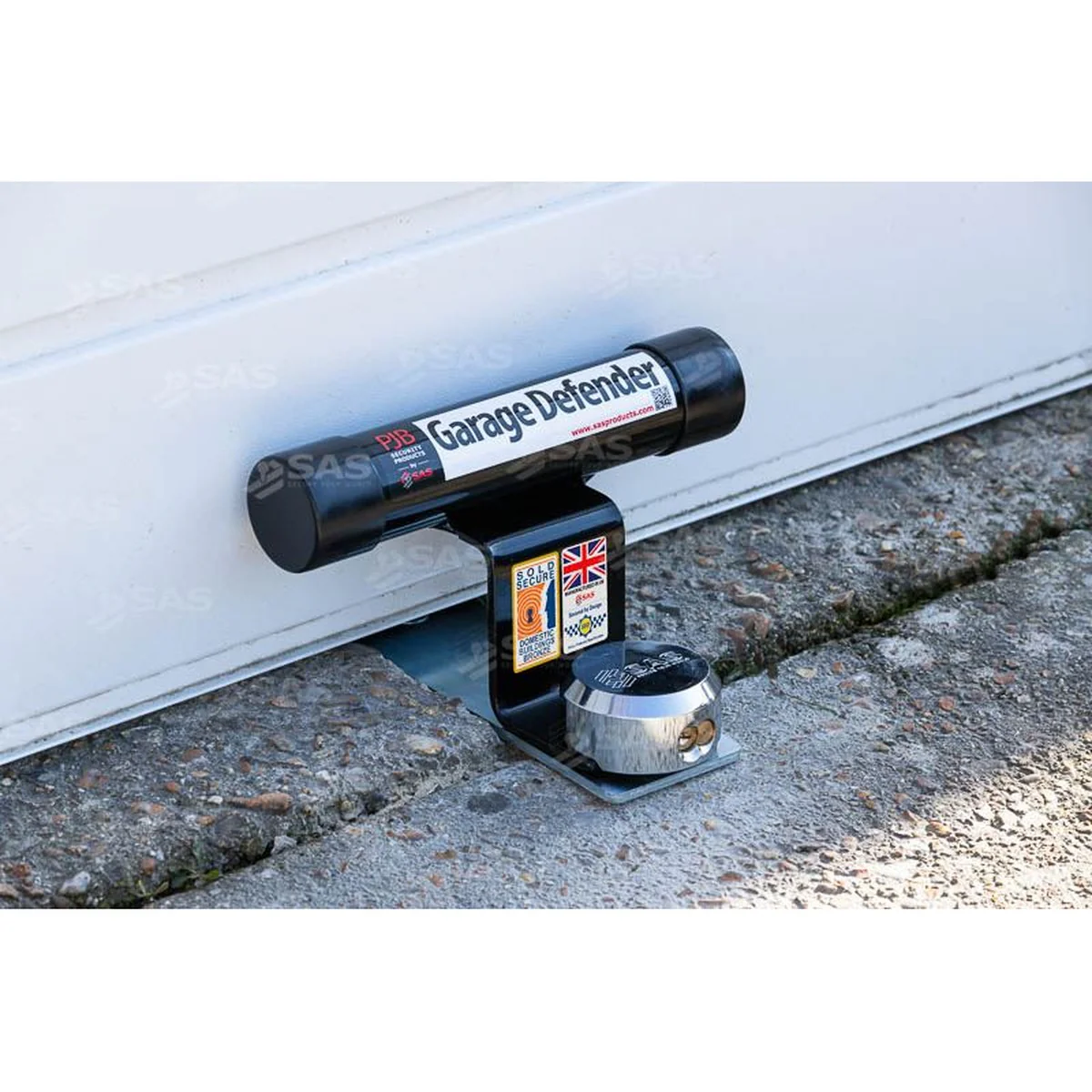SAS Garage Defender Master and Padlock Tarmac / White / Lock Standard - Image 4