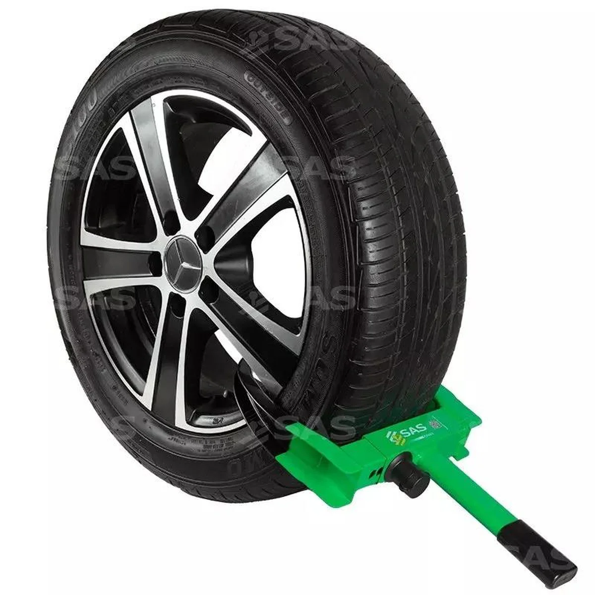 SAS Green Series V2 Wheel Clamp Lightweight Secure Theft Deterrent Caravan Trailer Wheels