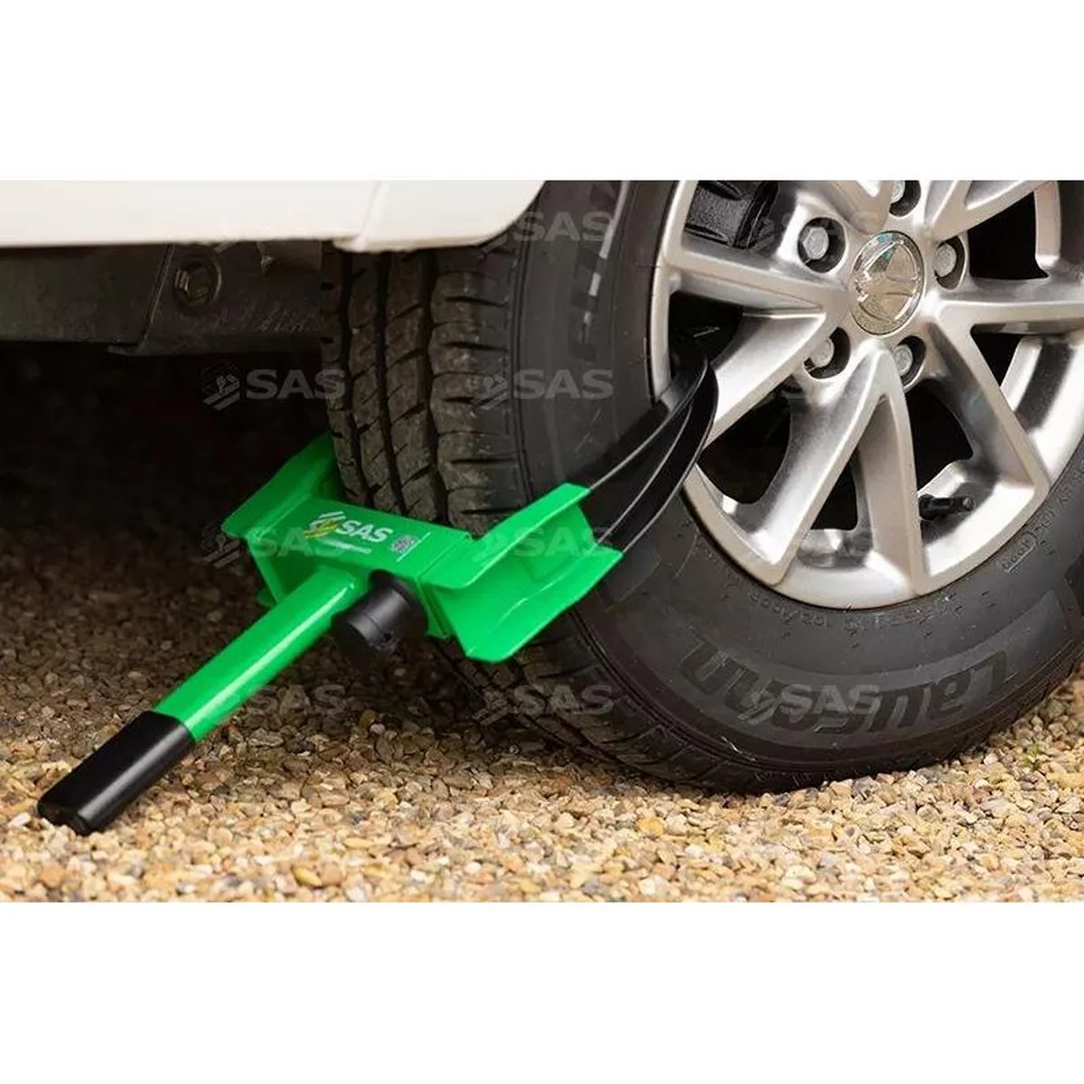 SAS Green Series V2 Wheel Clamp Lightweight Secure Theft Deterrent Caravan Trailer Wheels - Image 6