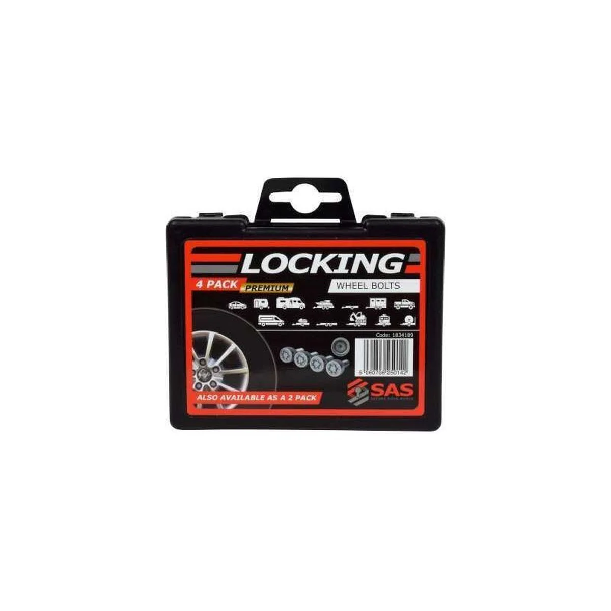 SAS Security 4 Locking Wheel Bolts M12 X 1.5 Caravan Trailer Car - Image 5