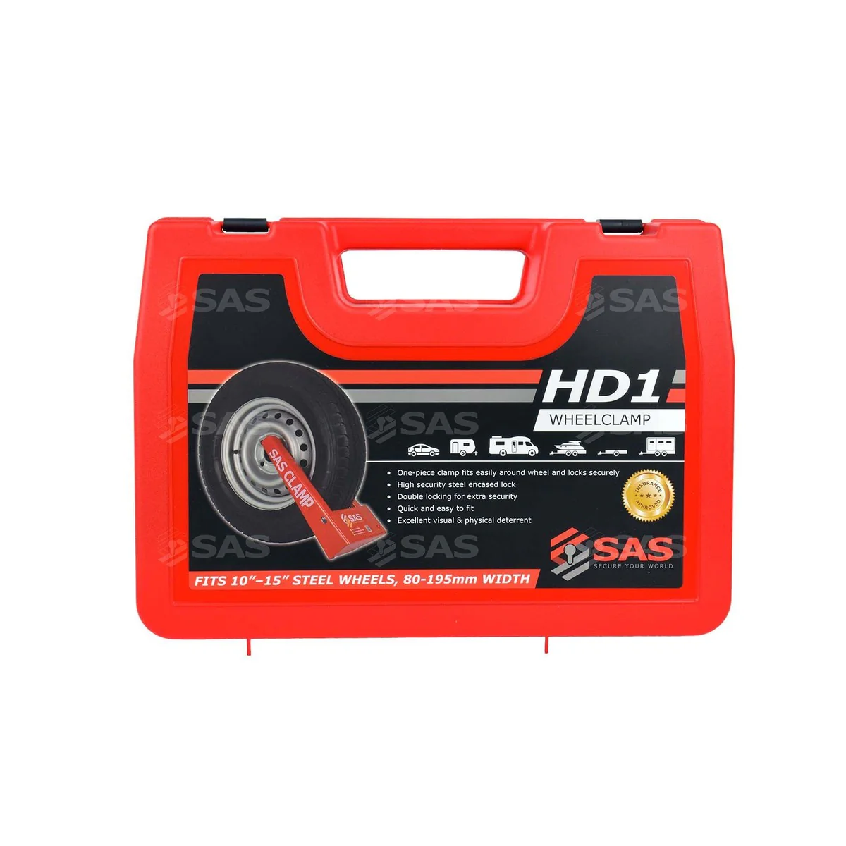 SAS Wheel Clamp Plastic Carry Case