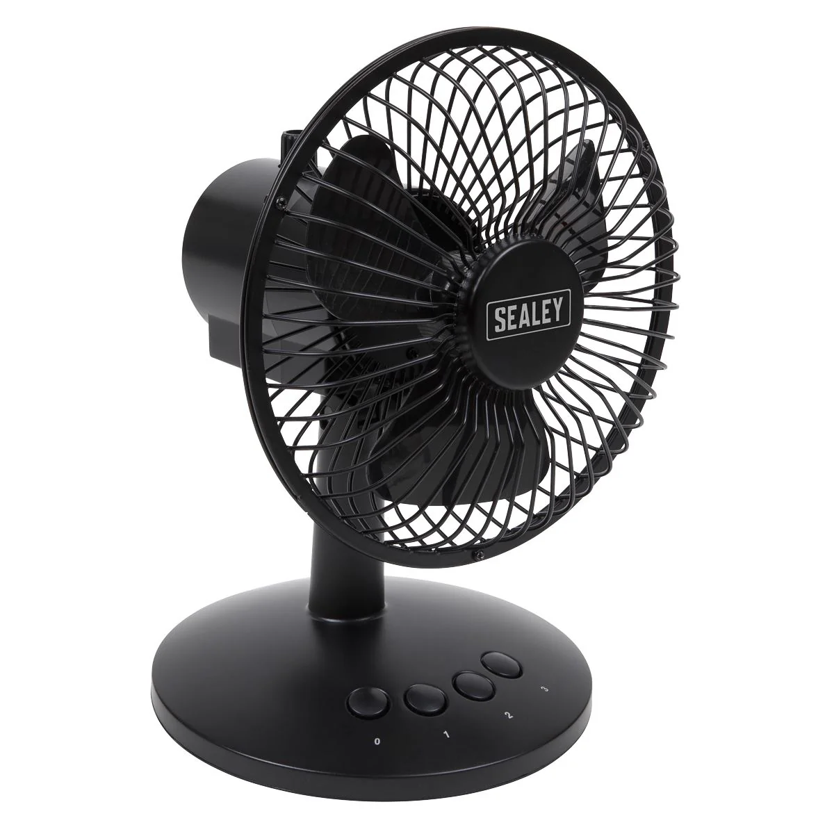 Sealey 150mm 6" 3 Speed Oscillating Desk Fan Home Office Portable USB or Battery
