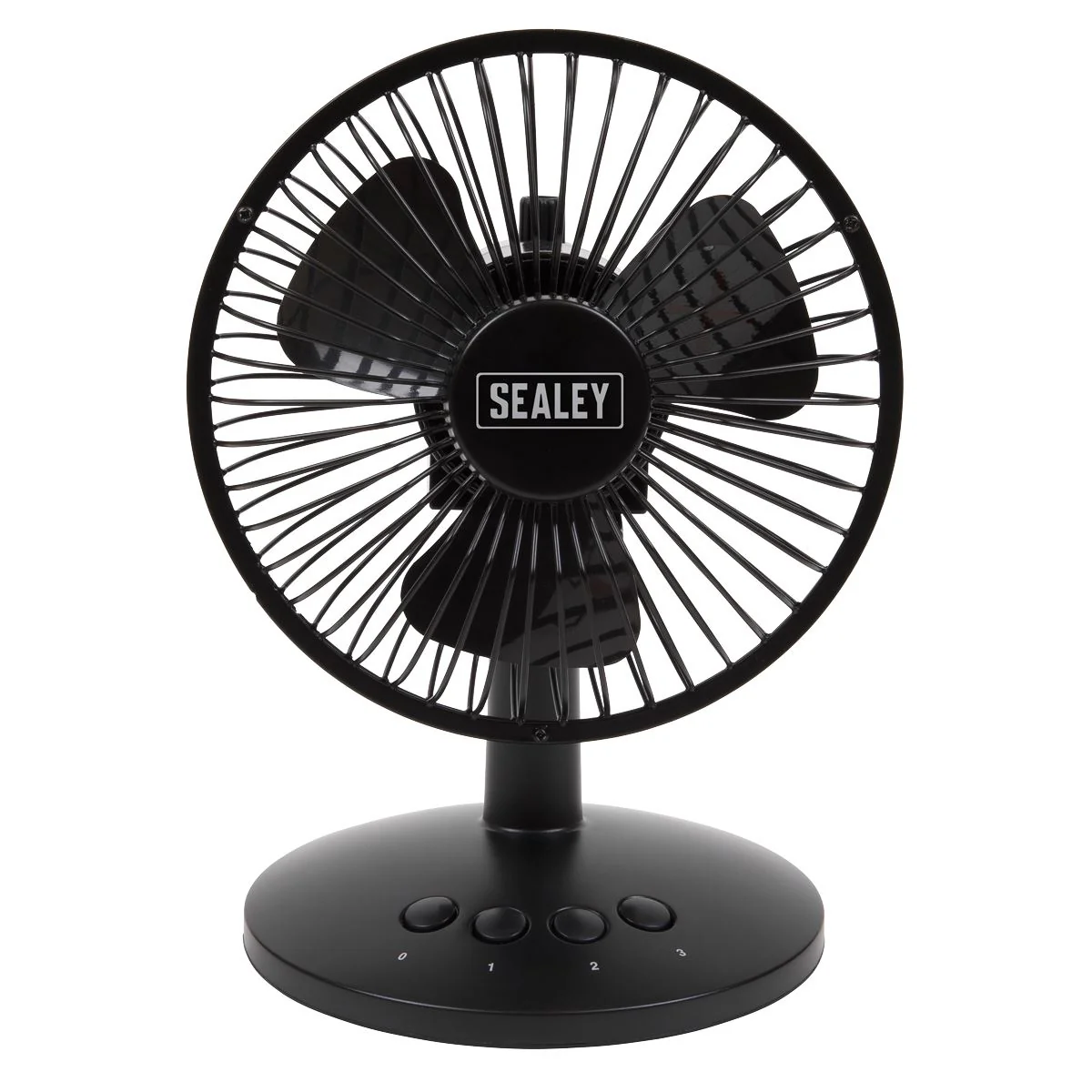 Sealey 150mm 6" 3 Speed Oscillating Desk Fan Home Office Portable USB or Battery - Image 2