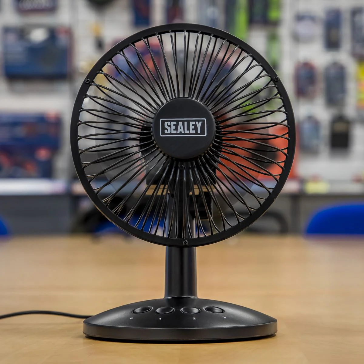 Sealey 150mm 6" 3 Speed Oscillating Desk Fan Home Office Portable USB or Battery - Image 6