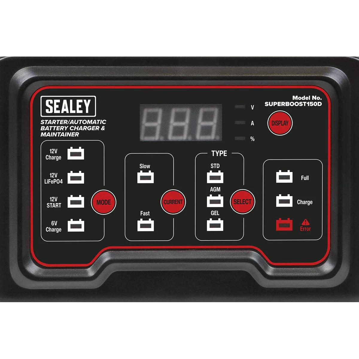 Sealey Battery Charger Automatic Maintainer 6/12V 150A Starter/15A - Image 6
