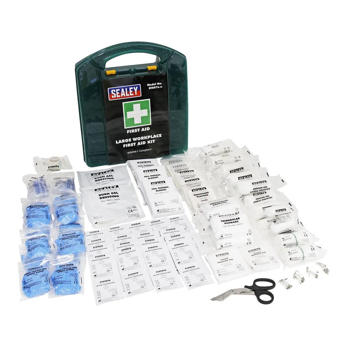 Sealey First Aid Kit Large BS 8599-1 Compliant SFA01L - Image 2