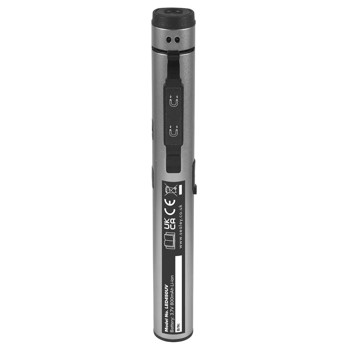 Sealey Penlight Torch with UV 5W COB & 3W SMD LED with Laser Pointer Rechargeabl - Image 7