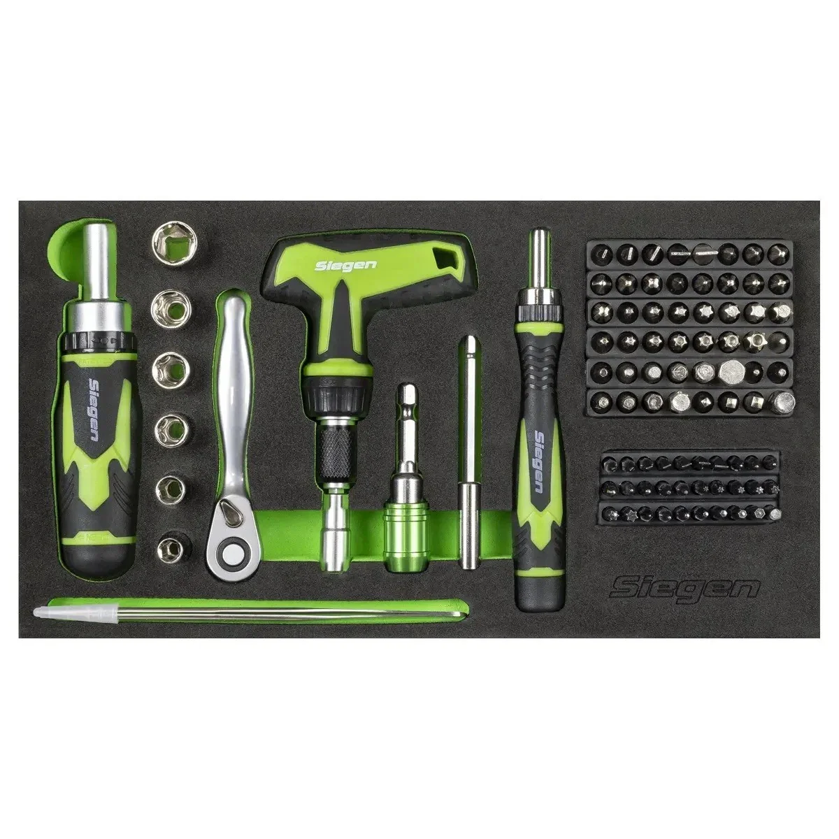 Sealey S01335 Siegen Mini Toolbox 2 Drawer with Tool Kit 111pc - Image 4