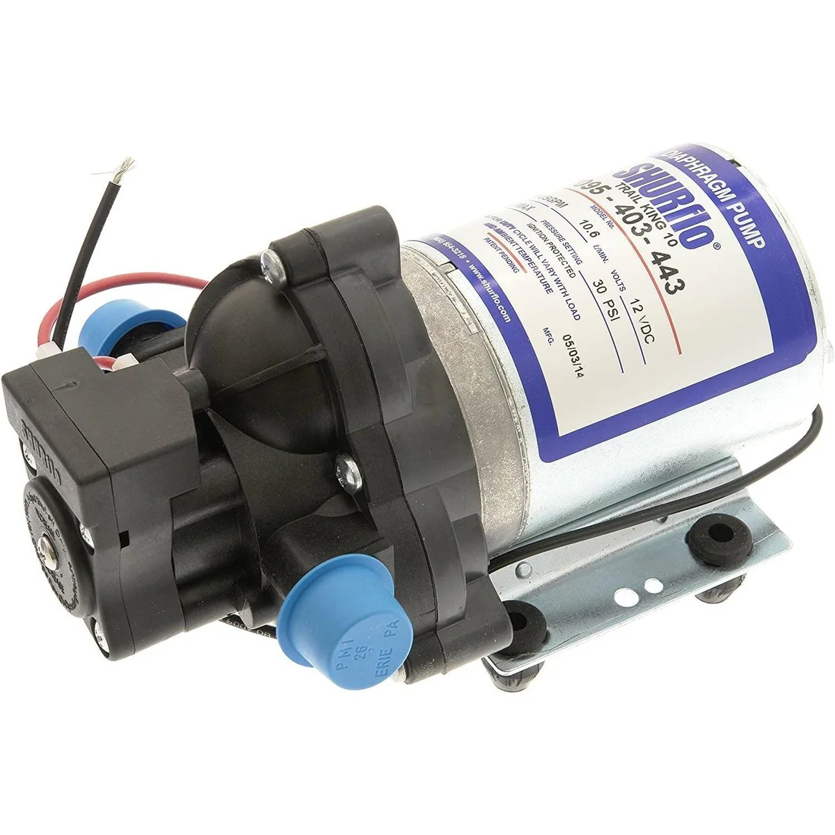 Shurflo 30Psi Water Pump - Trial King 10 - 2095-403-443 Caravan/Motorhome/Boat