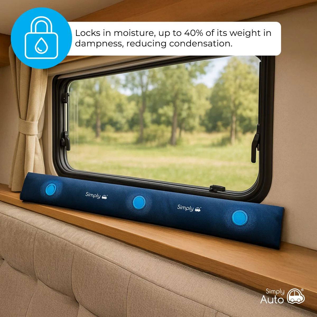 Simply Auto 2kg 102cm Dashboard Car Dehumidifier Reusable Moisture Absorber - Image 6