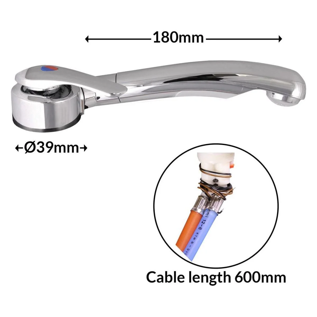 Single Lever Twist Mixer Tap Right Hand for Caravan/Motorhome - Image 2