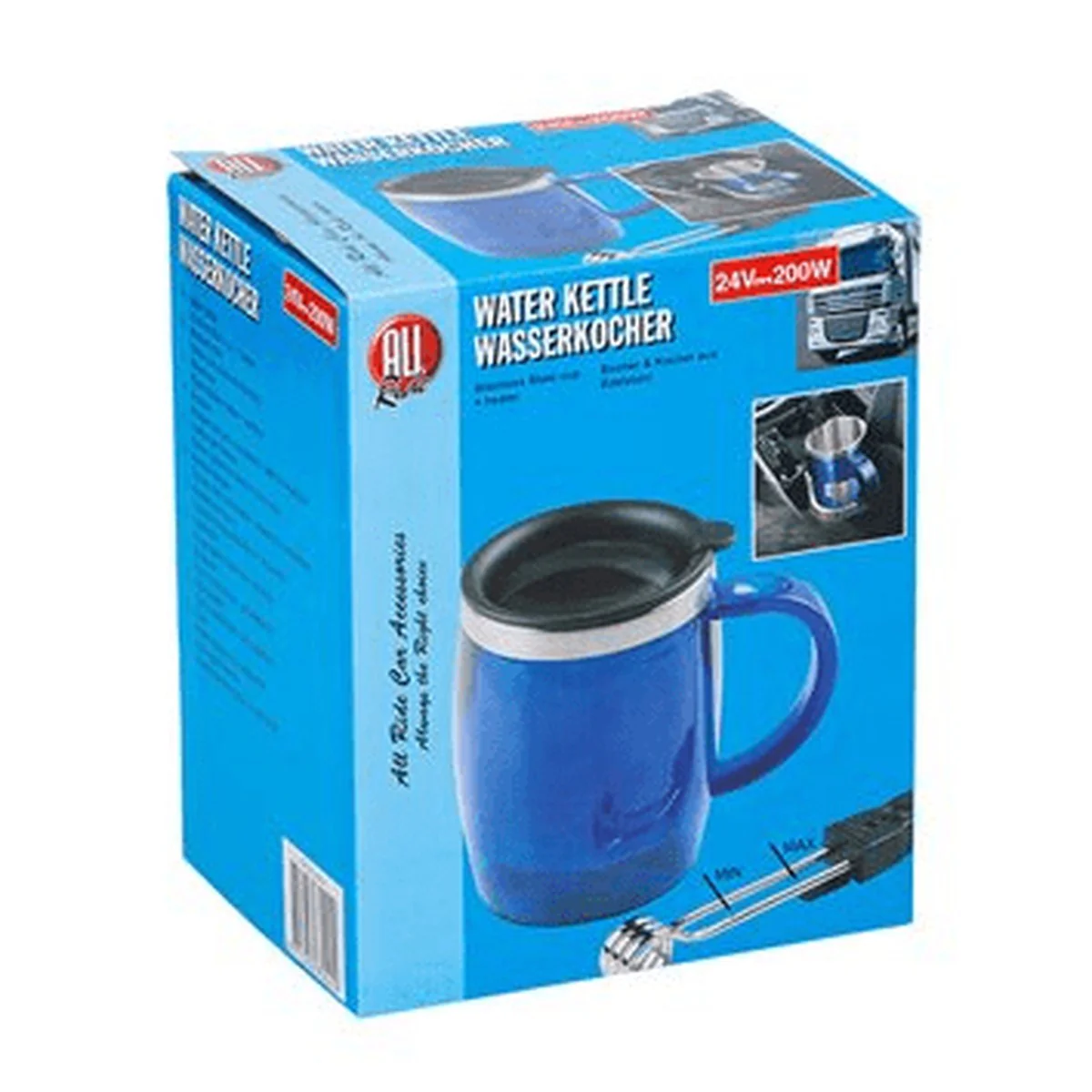 Stainless Steel Travel Mug with Lid & Immersion Heater – 24V | 350ml | 200W - Image 2