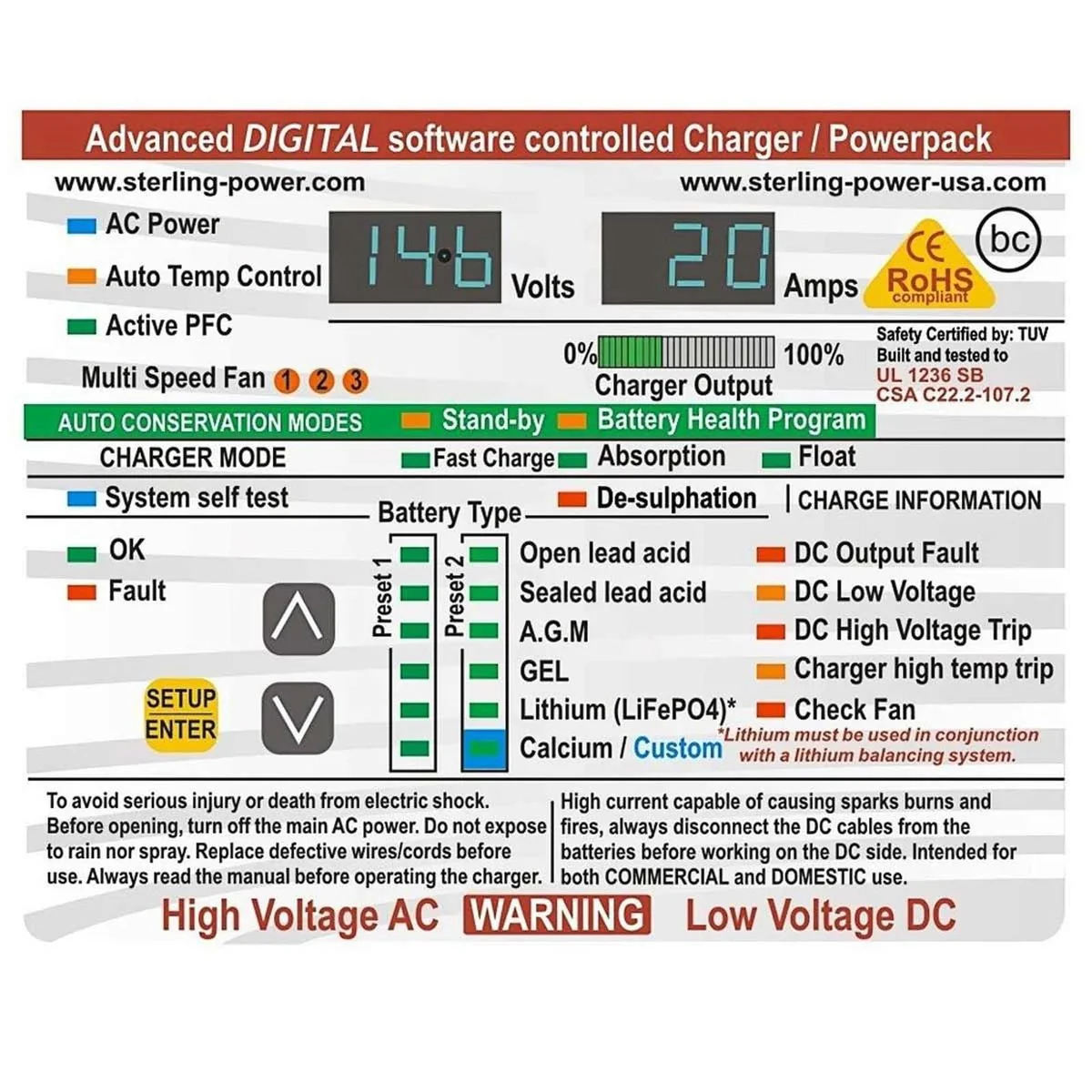 Sterling Battery Charger Pro-U 12V 10Amp - Image 2