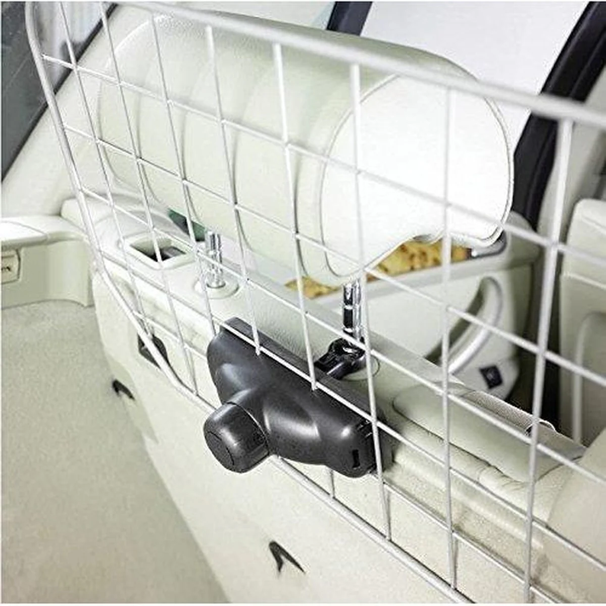 Summit Silver Metal Car Safety Wire Mesh Headrest Dog Guard Adjustable Barrier - Image 3