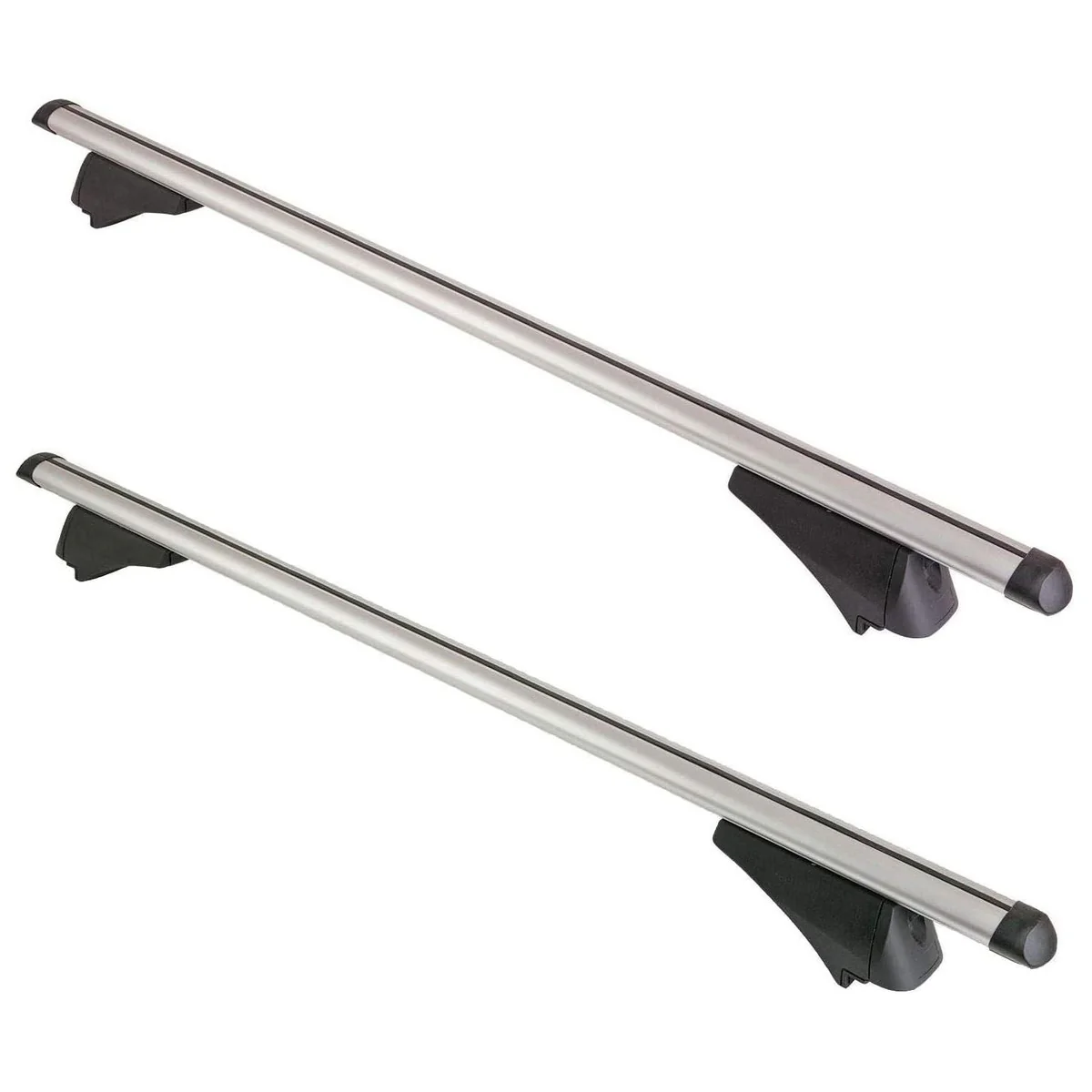 Summit SUM-005 Locking Roof Bars in Aluminium (Pair of) For Cars with Flush Rails - 1.35m, Silver