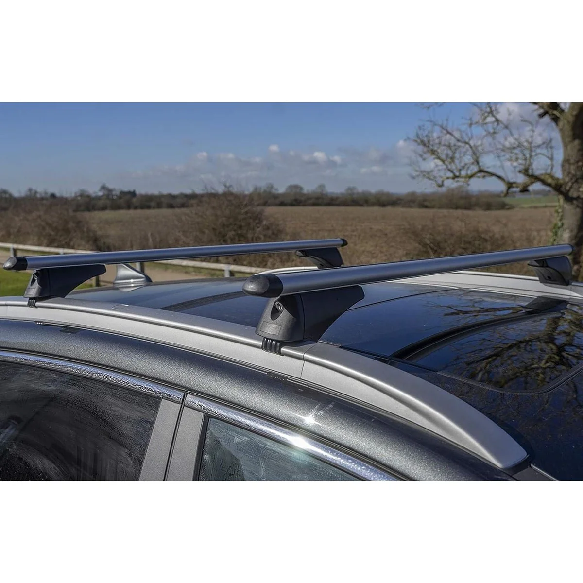 Summit SUM-005 Locking Roof Bars in Aluminium (Pair of) For Cars with Flush Rails - 1.35m, Silver - Image 4