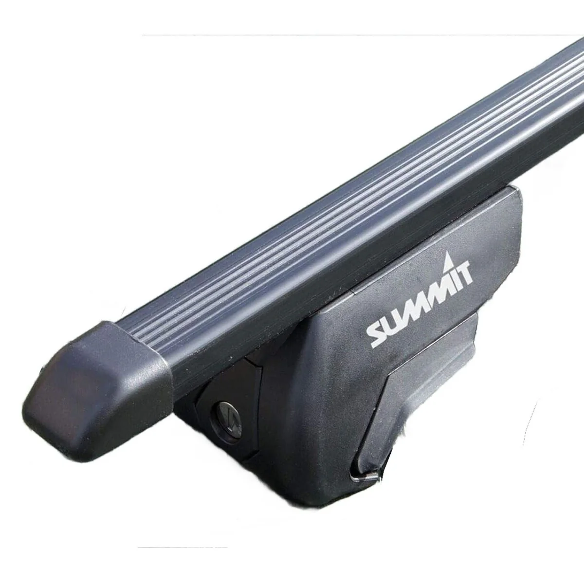 Summit SUP-815 Premium Railing Roof Bar for Cars with Raised Running Rails, Black Steel, Set of 2 - Image 4