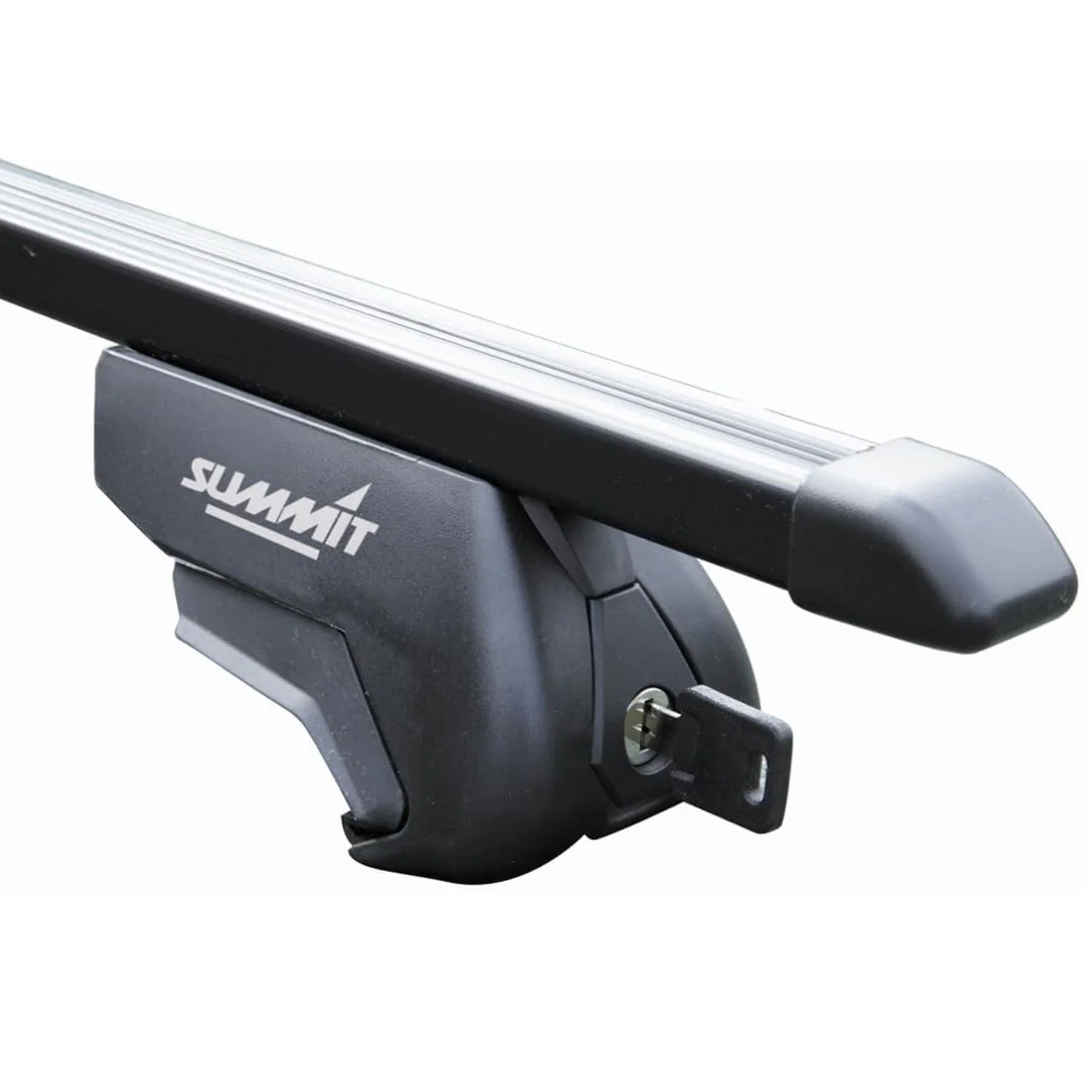 Summit SUP-815 Premium Railing Roof Bar for Cars with Raised Running Rails, Black Steel, Set of 2 - Image 8