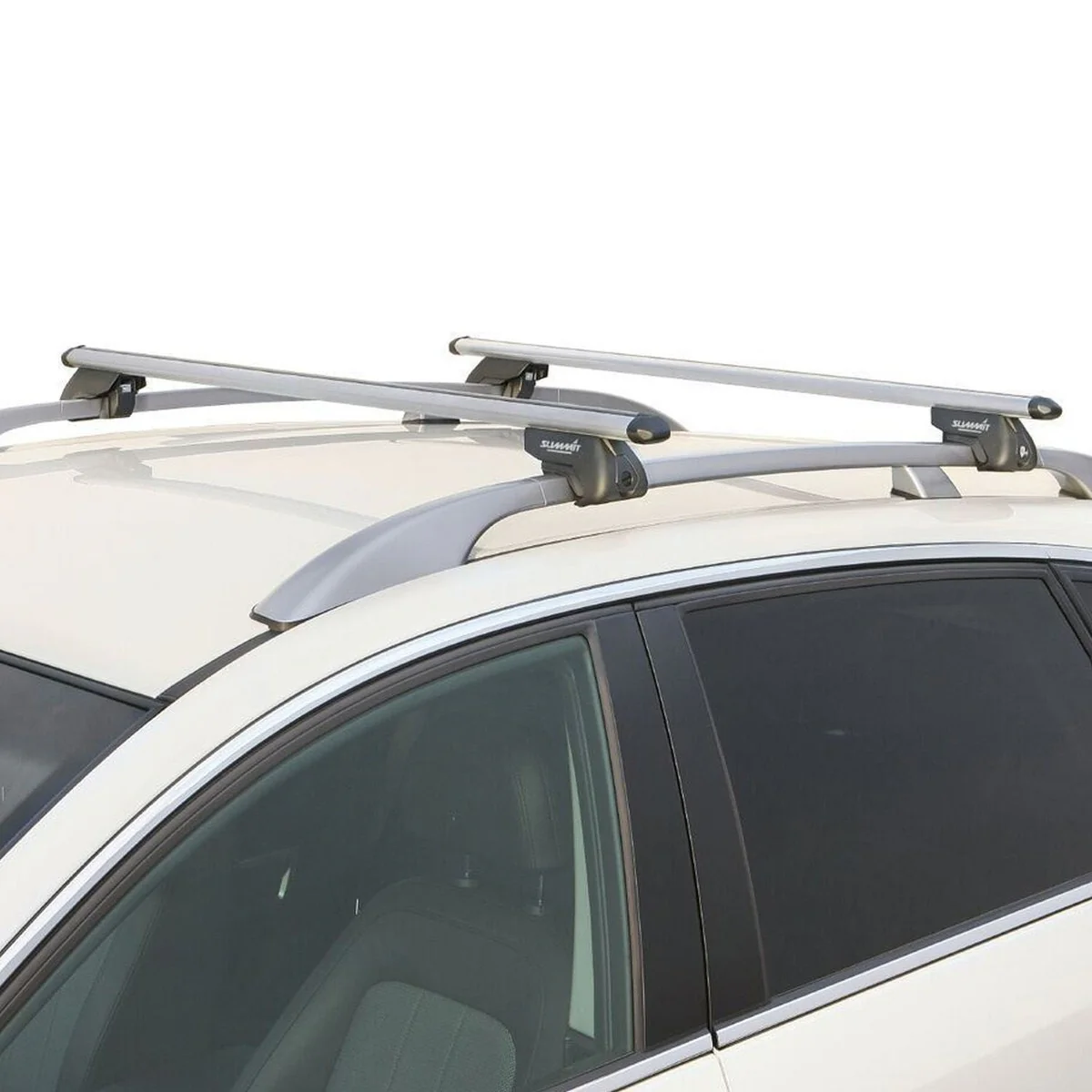 Summit SUP-930A Premium Railing Roof Bar for Cars with Raised Running Rails, Aluminium, Set of 2 - Image 5