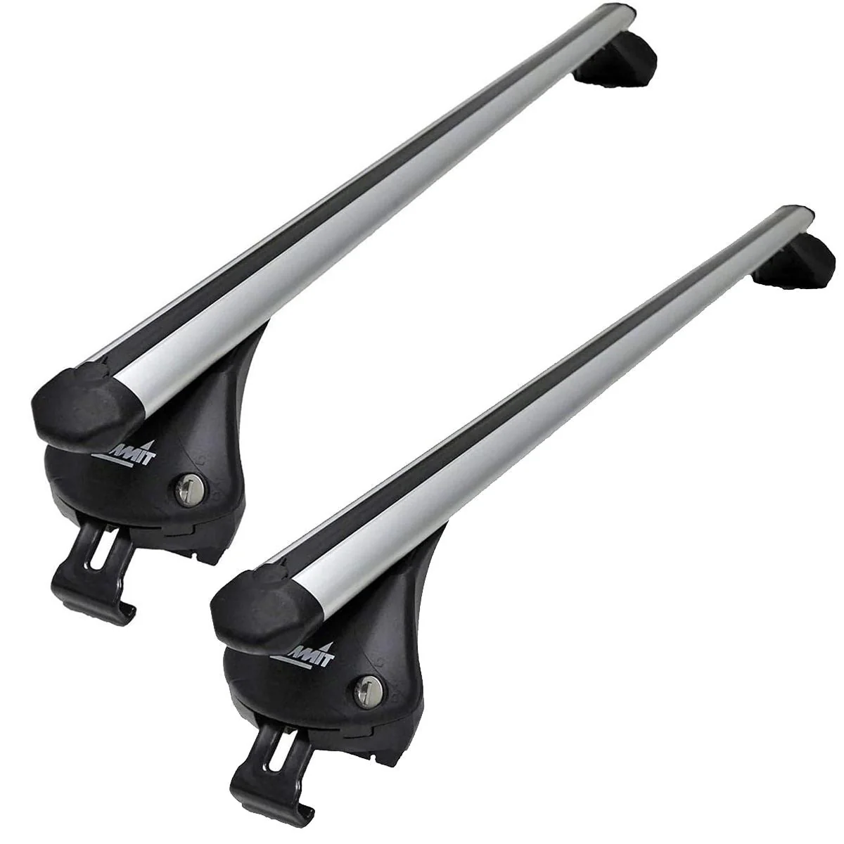 Summit SUP-965A Premium Integrated Railing Bar for Cars with Running Rails, Aluminium, Set of 2
