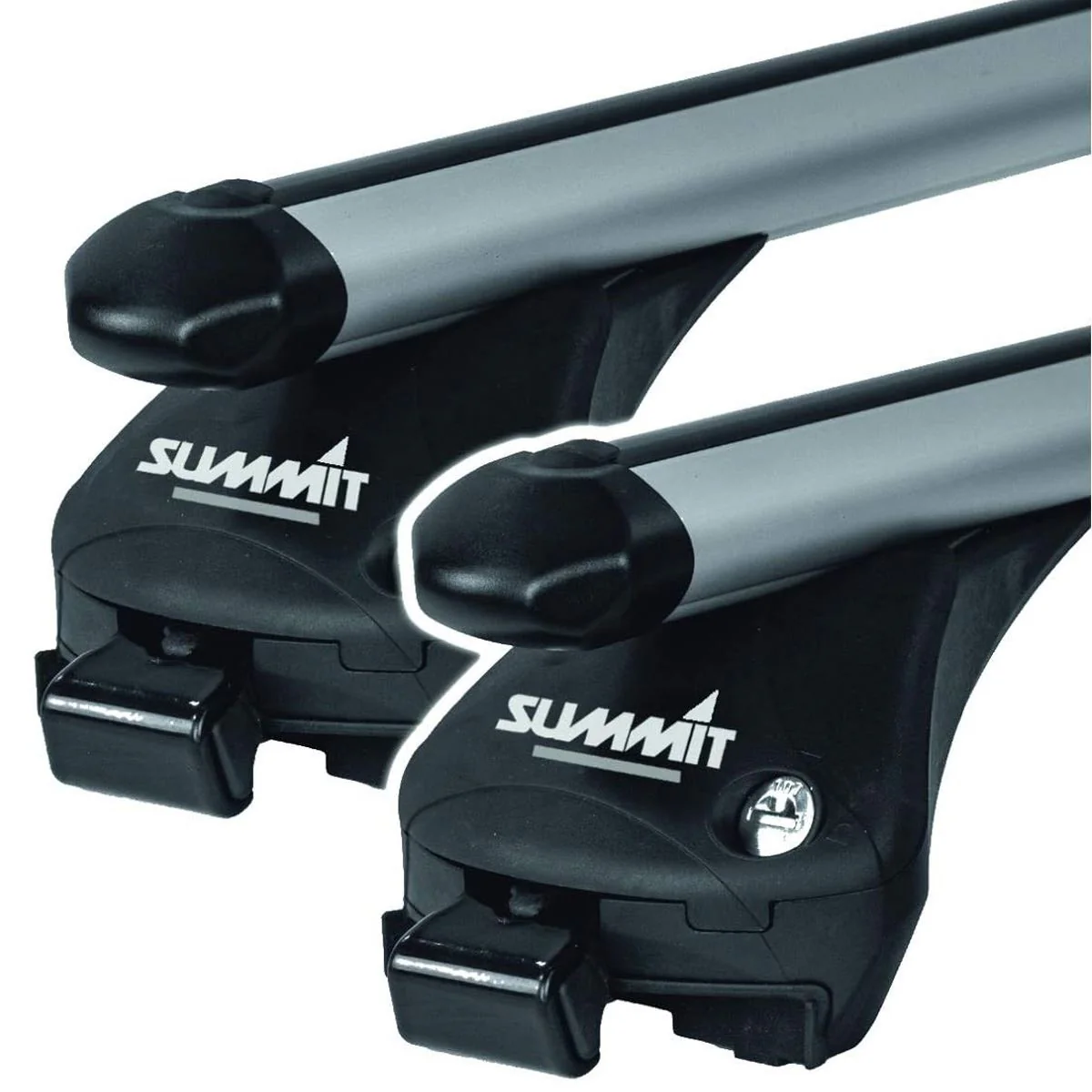 Summit SUP-965A Premium Integrated Railing Bar for Cars with Running Rails, Aluminium, Set of 2 - Image 3
