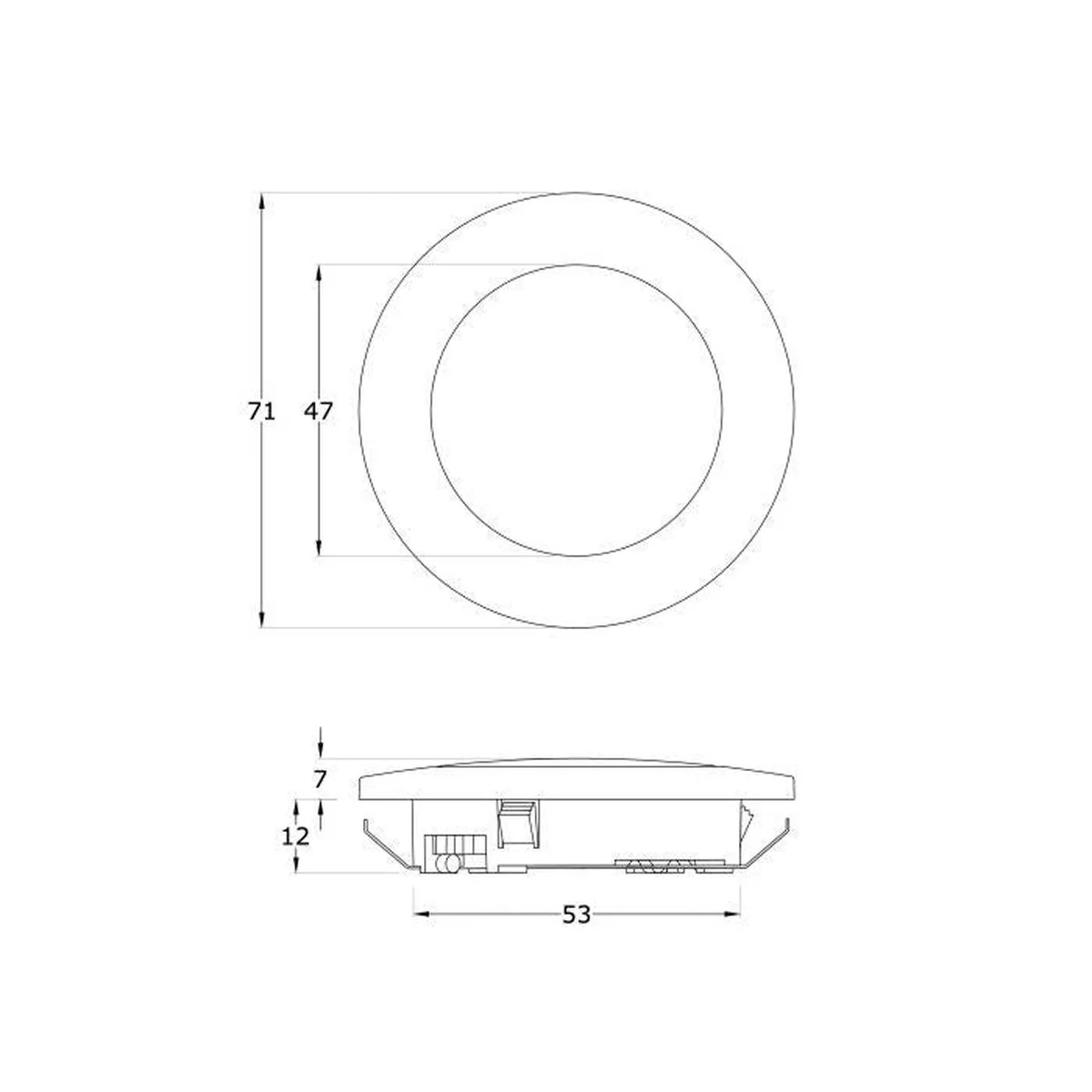Surface Mounted Ceiling Spot Light Touch Dimmable Ht251 Chrome 4000K - Image 2