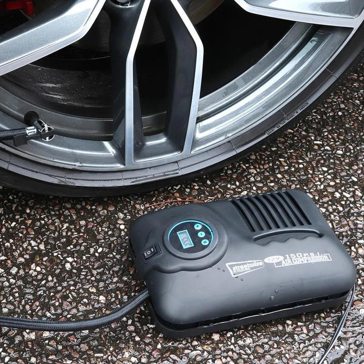 Swac5 Slim 12v Digital Automatic Cut-off Car Van Bike Tyre Compressor Inflator - Image 4