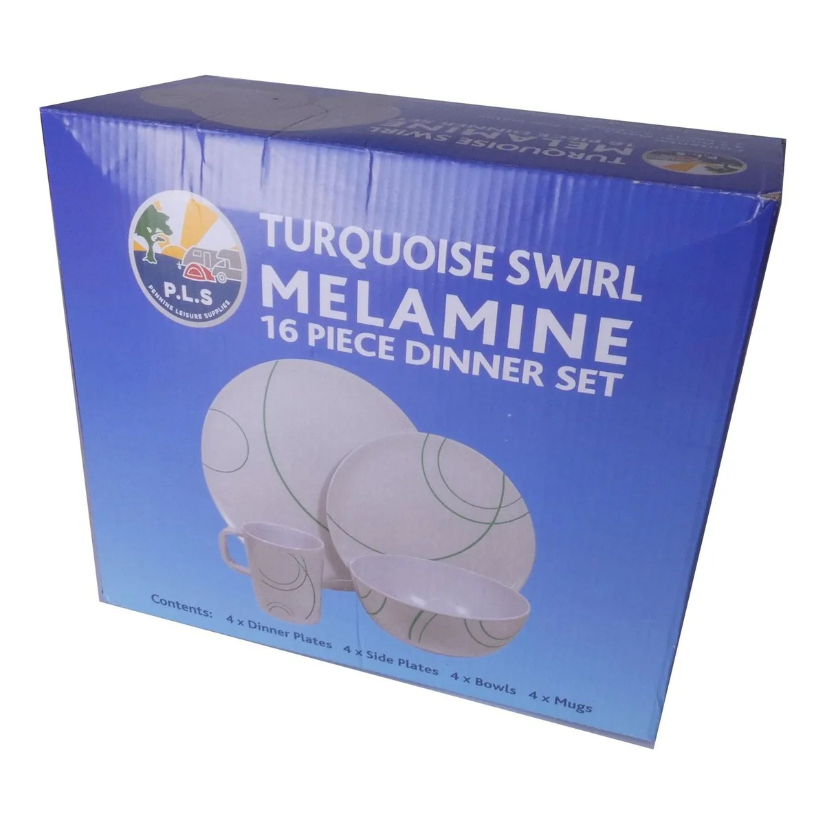 Swirl 16 Piece Melamine Picnic Tableware Set - Image 3