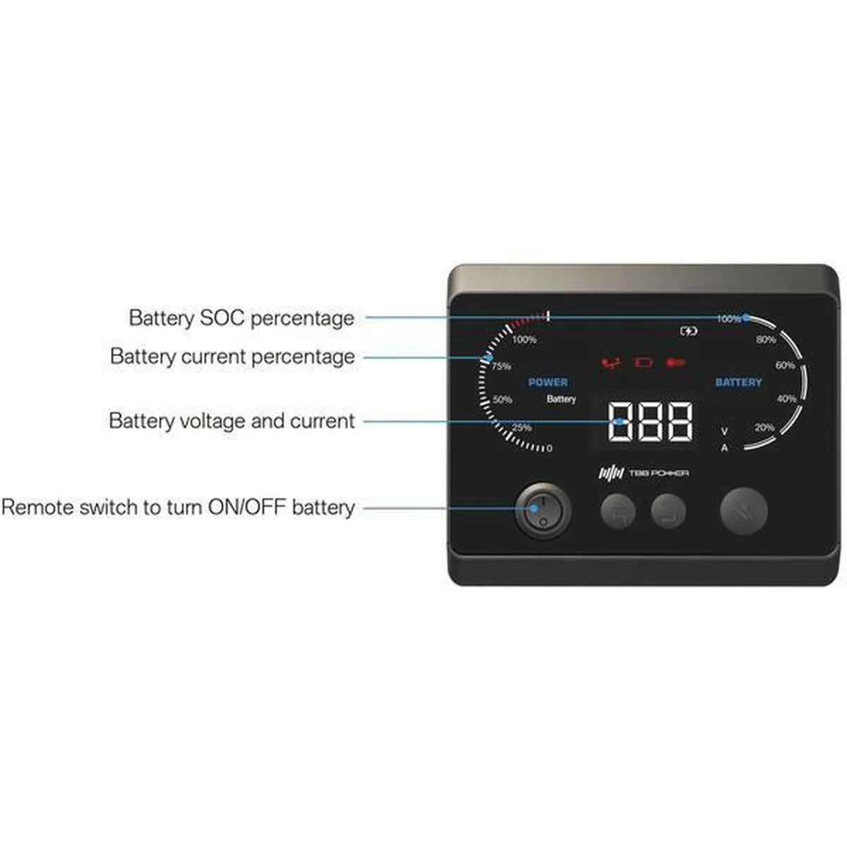 TBB Power Remote Display for M12 Batteries MEH-B with Bluetooth - Image 2