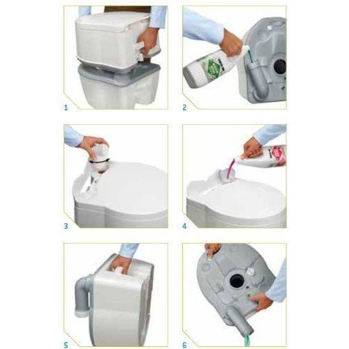 Thetford 565P Excellence Portable Camping Toilet Manual Flush Porta Potti - Image 3