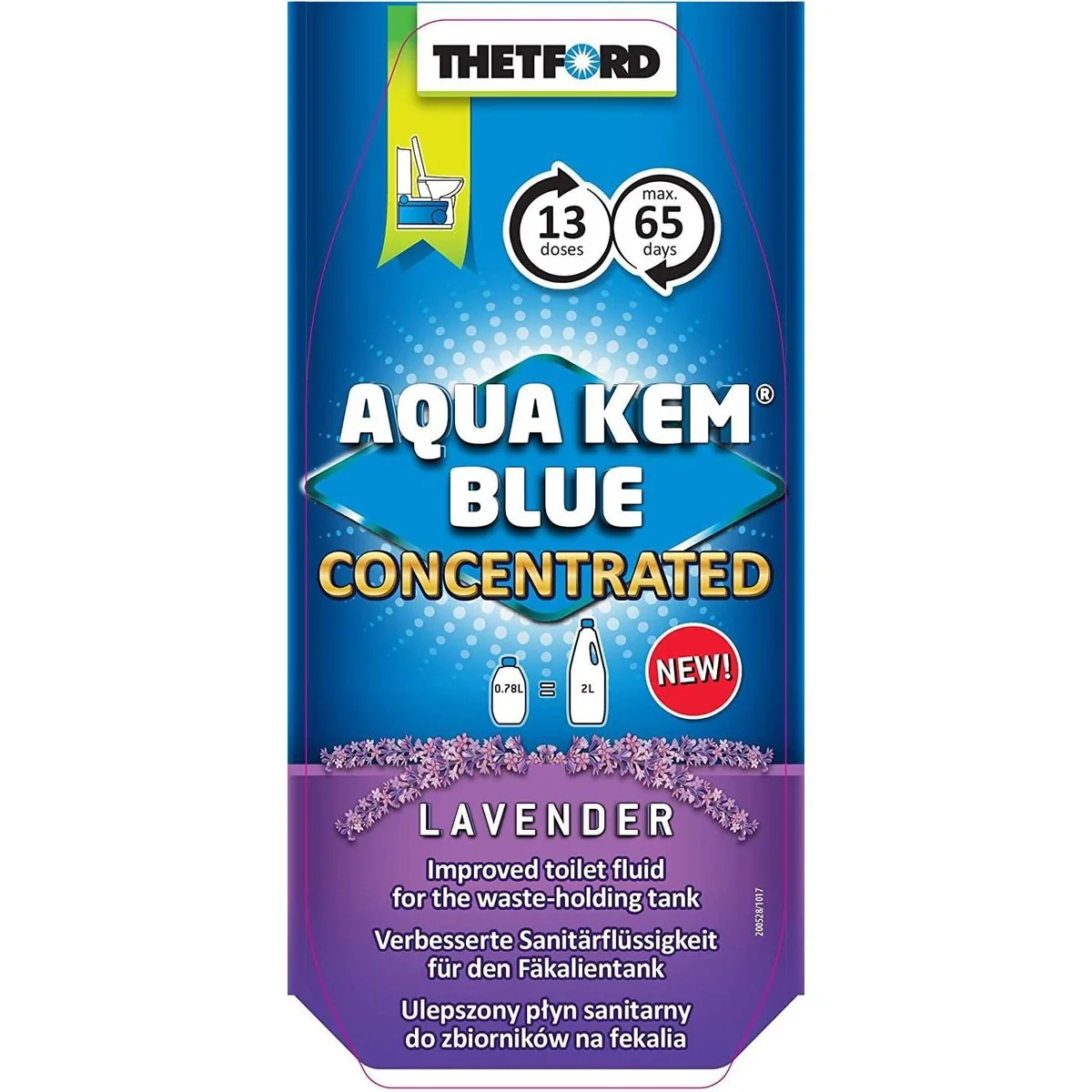 Thetford Aqua Kem Blue Lavender 780Ml Concentrate Toilet Cassette Fluid - Image 2