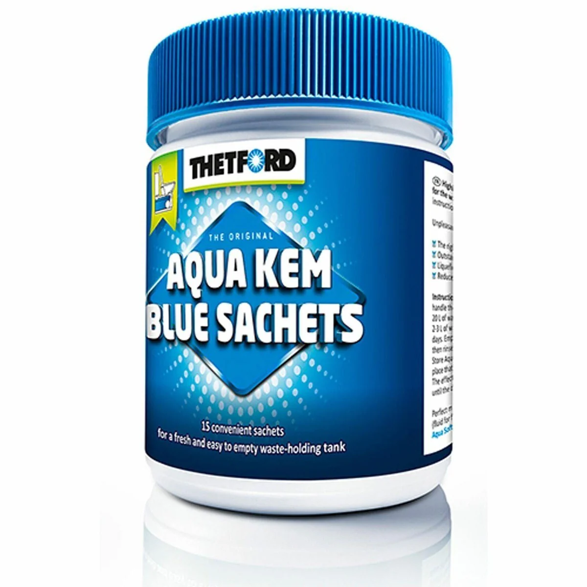 Thetford Aqua Kem Chemical Toilet Blue Bags 15 Sachets - Image 2