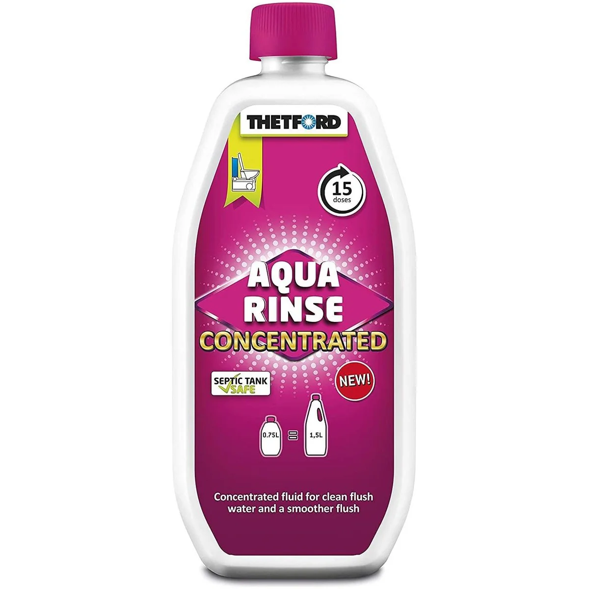 Thetford Aqua Rinse Plus Concentrate Pink Toilet Chemical Fluid for Caravan or Motorhome