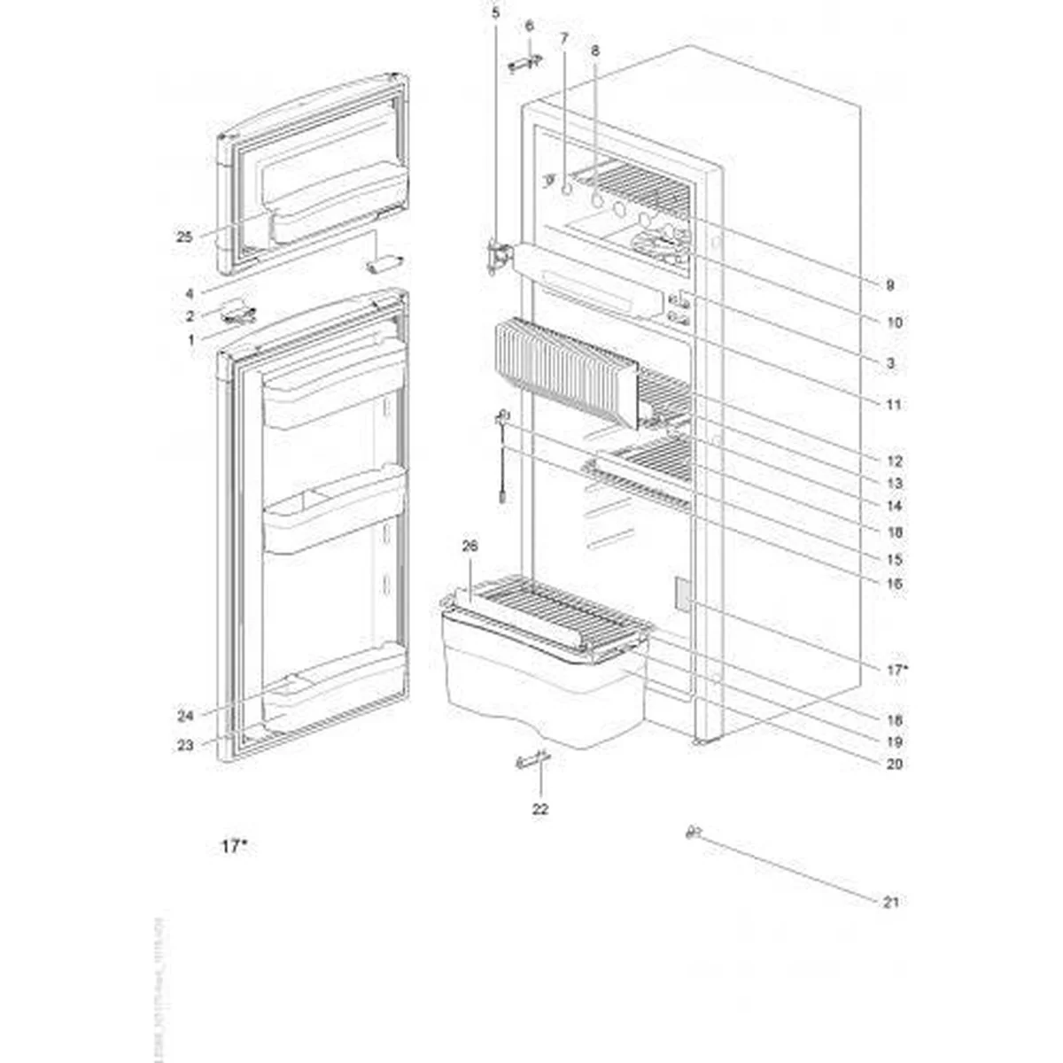 Thetford N4175 3-Way Caravan & Motorhome Fridge Freezer (Replaces N3175) - Image 2
