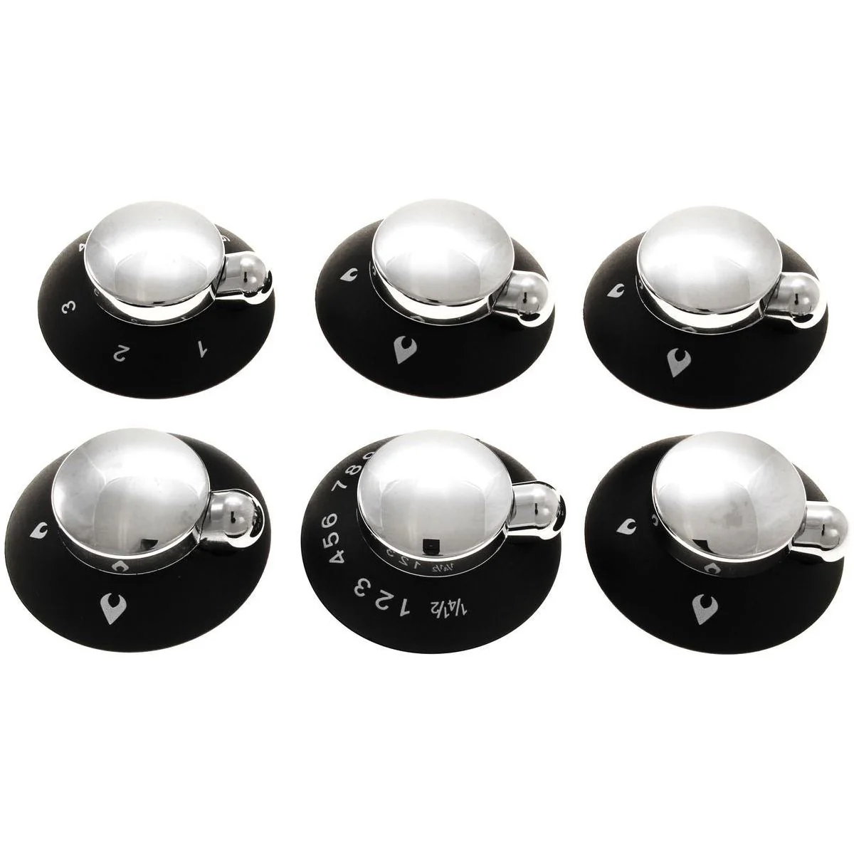 Thetford Oven, Grill Hob Knob Kit Black & Chrome for Enigma Cookers (SSPA1204