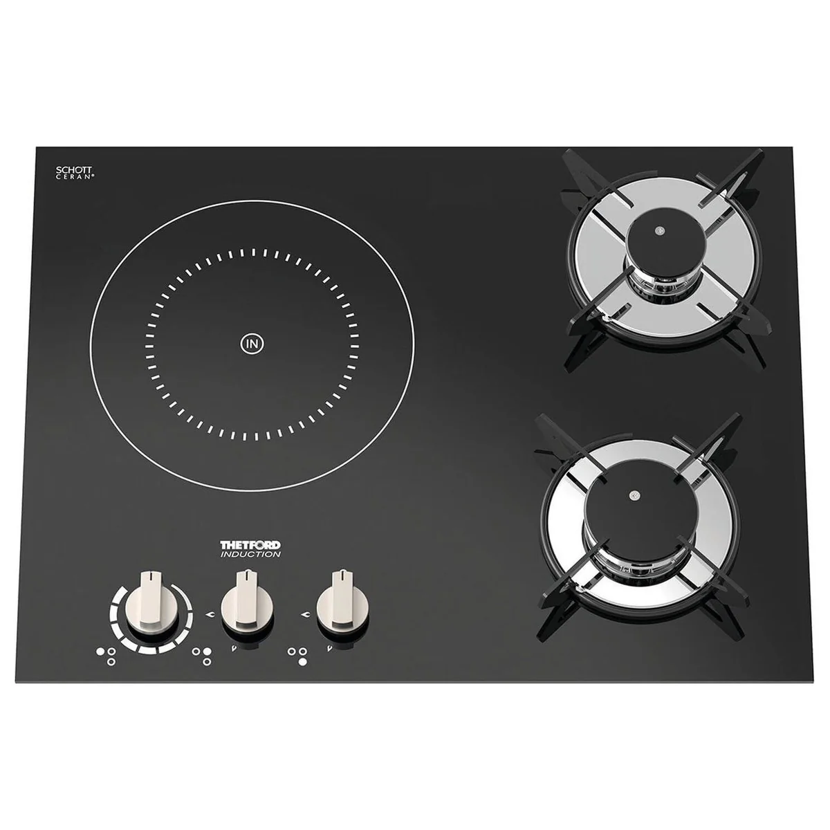 Thetford TOPLINE 981  Hybrid Hob 2x Gas and 1x Induction SHB98199-SP