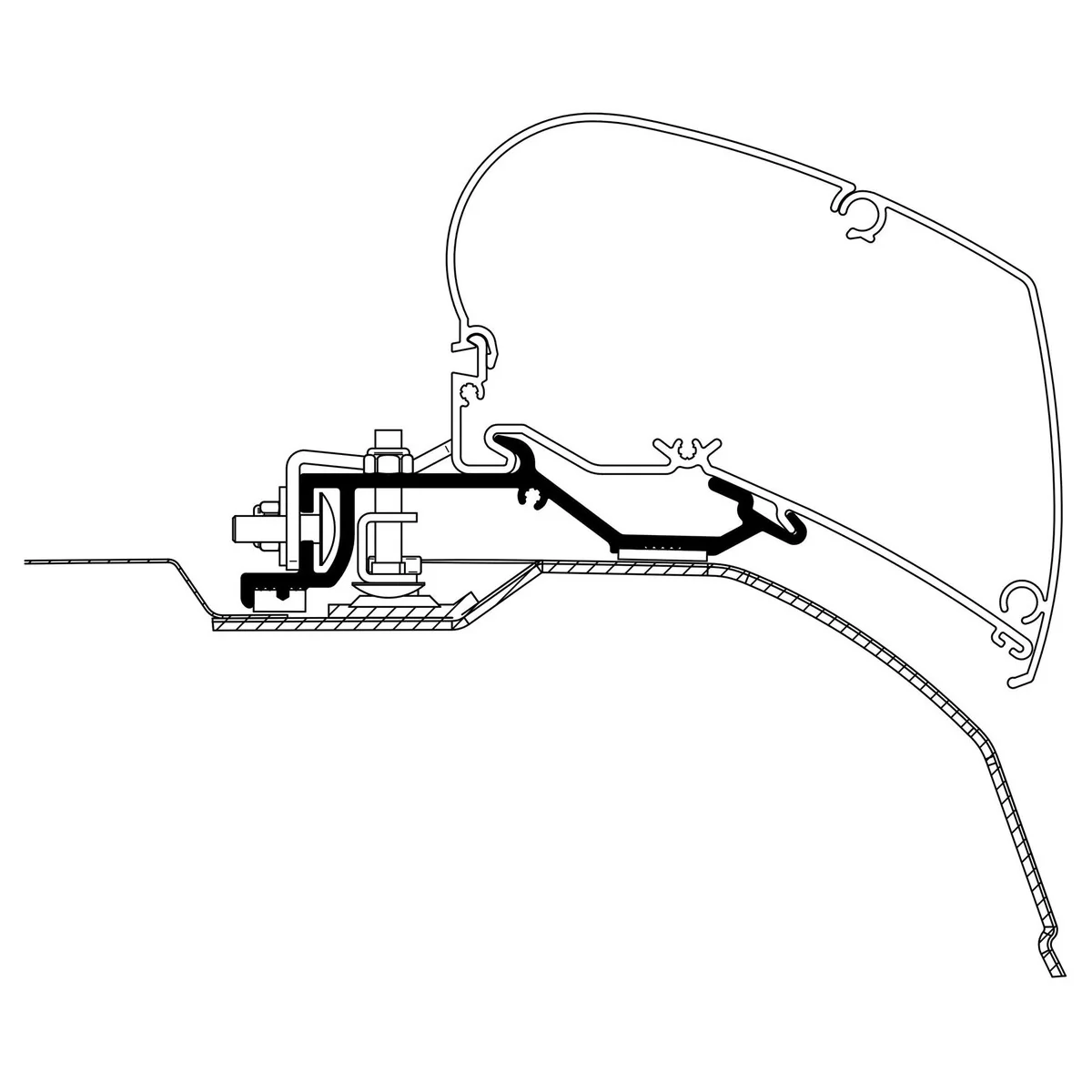 Thule Adapter Roof Ducato / Jumper / Boxer > 2007 L3H2 3.75m / L4H2 4.00m - Image 2