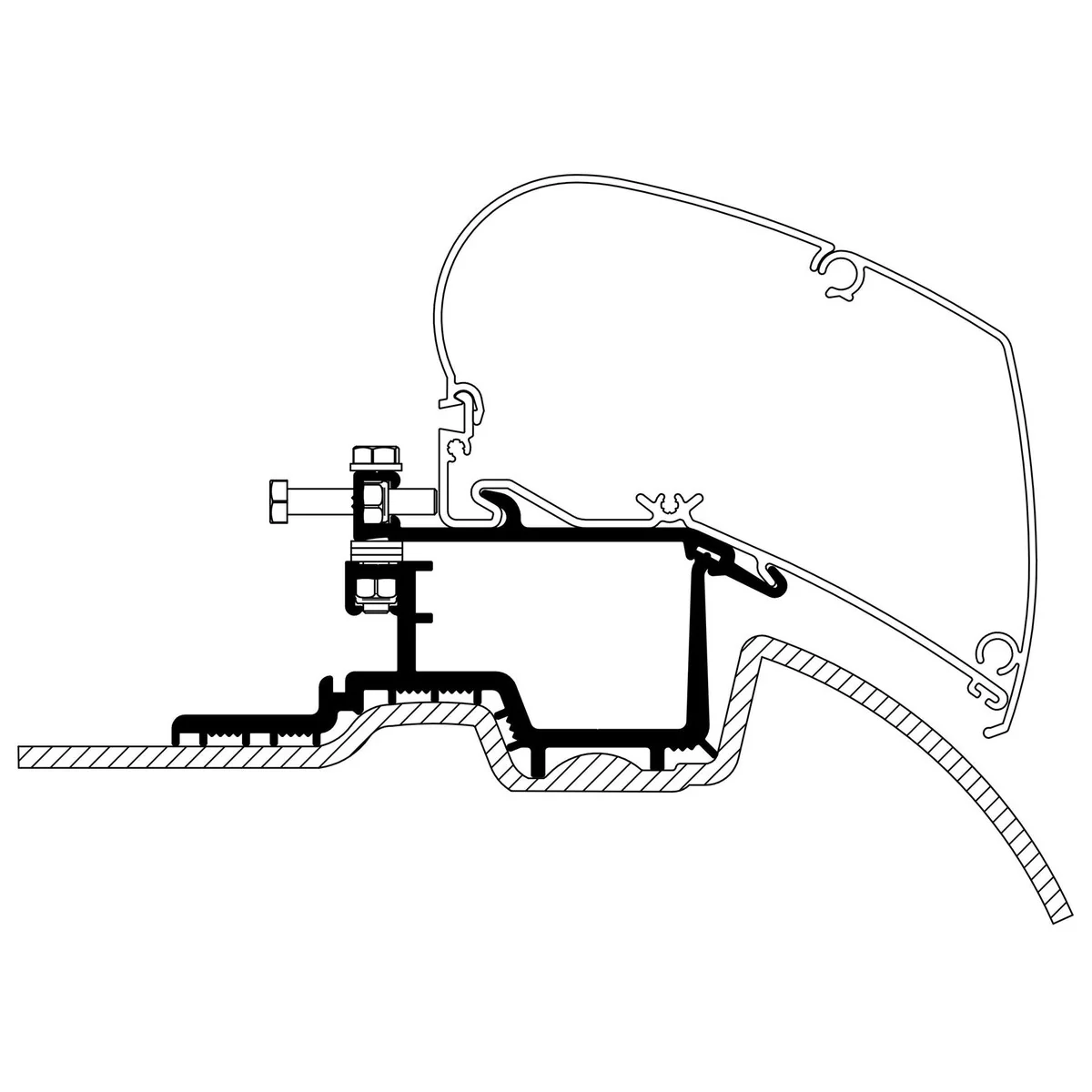 Thule Adapter Roof Mercedes Sprinter > 2007 / VW Crafter 2007-2016 - Image 2