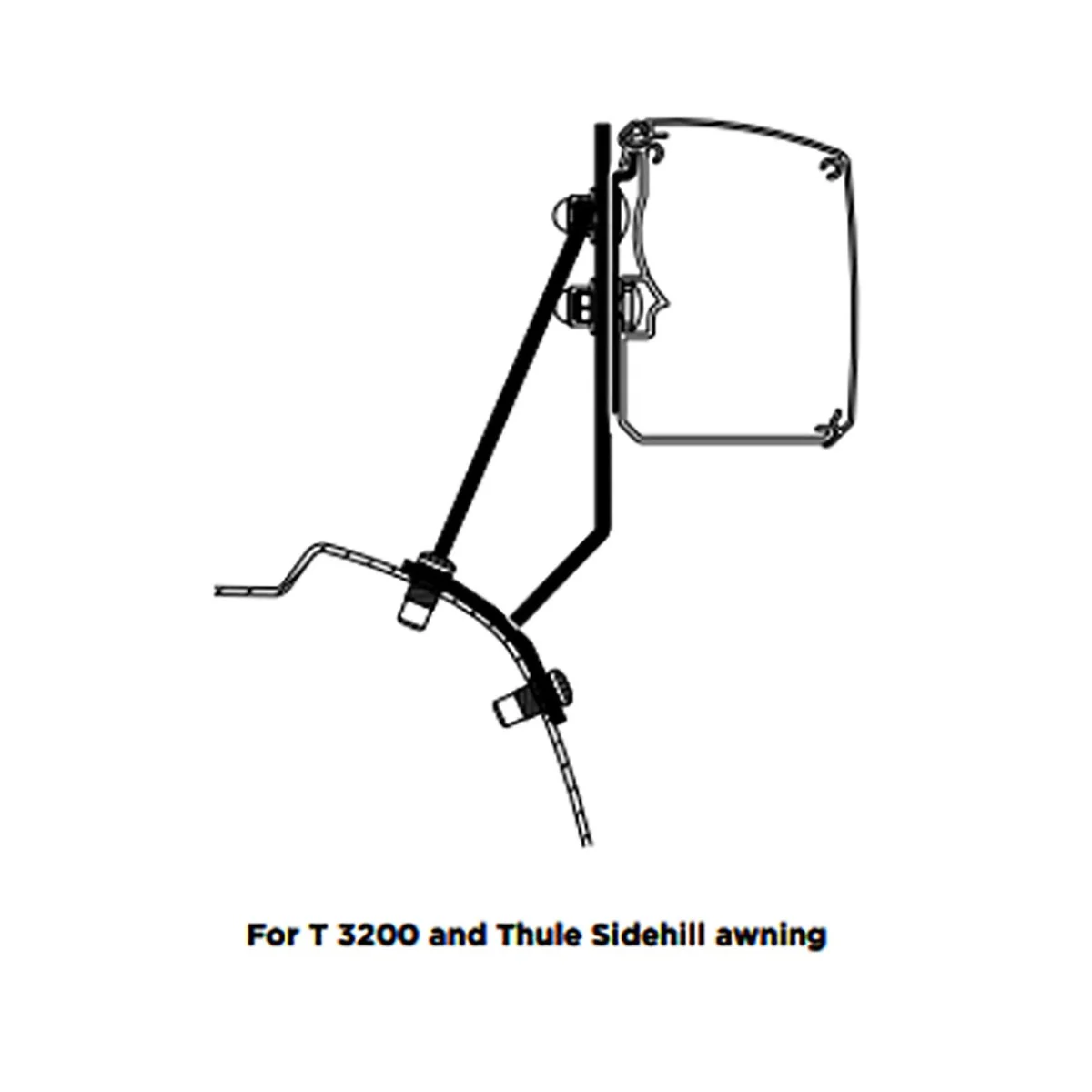 Thule Adapter T 3200 Omnistor Awnings Compact Van for Ford Custom V710 (RHD) - Image 2