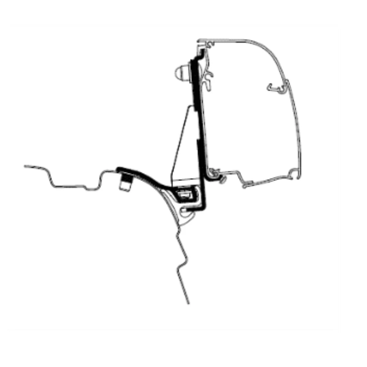 Thule Adapter T Omnistor 4200 Awnings VW T5/T6 Compact Van Reimo Multirail LWB (LHD) - Image 2