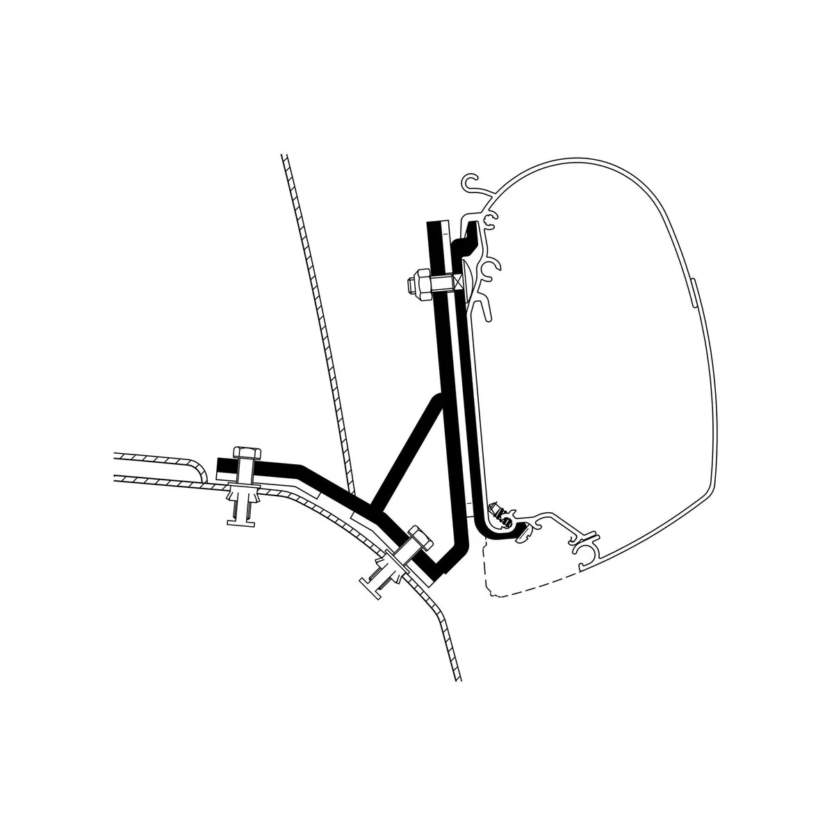 Thule Adapter Wall Ducato / Iveco H2 Lift Roof - Image 2