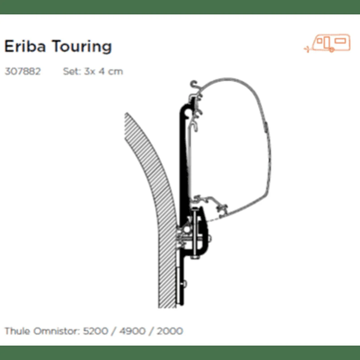 Thule Adapter Wall Eriba Touring (set: 3x 4cm)