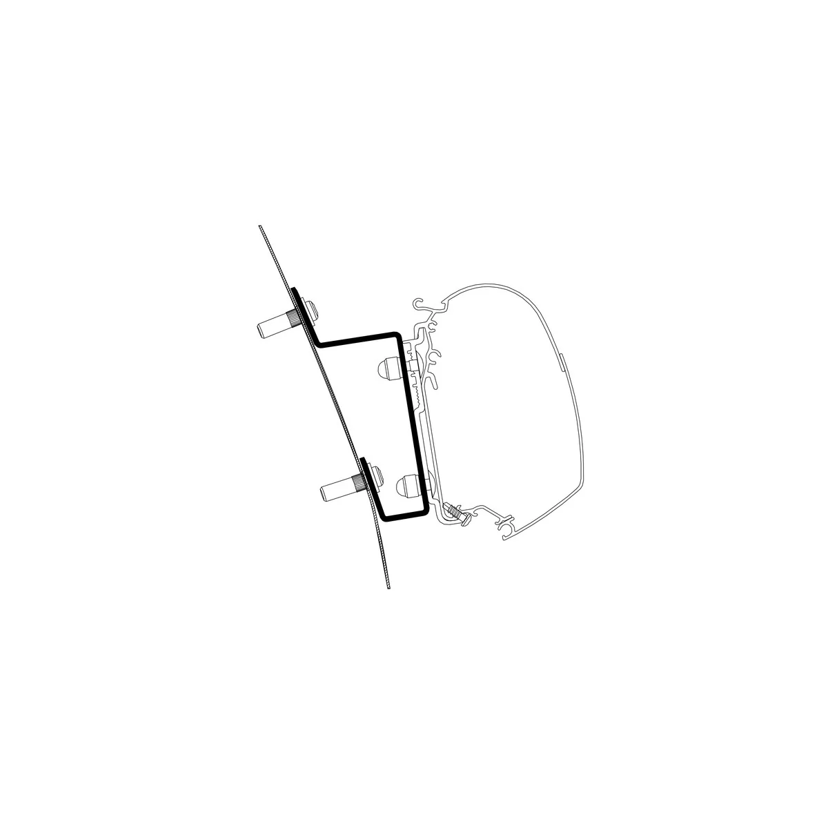 Thule Omnistor 5200 Awning Adapter Wall – Ford Transit H3 (2014 on LHD) - Image 2