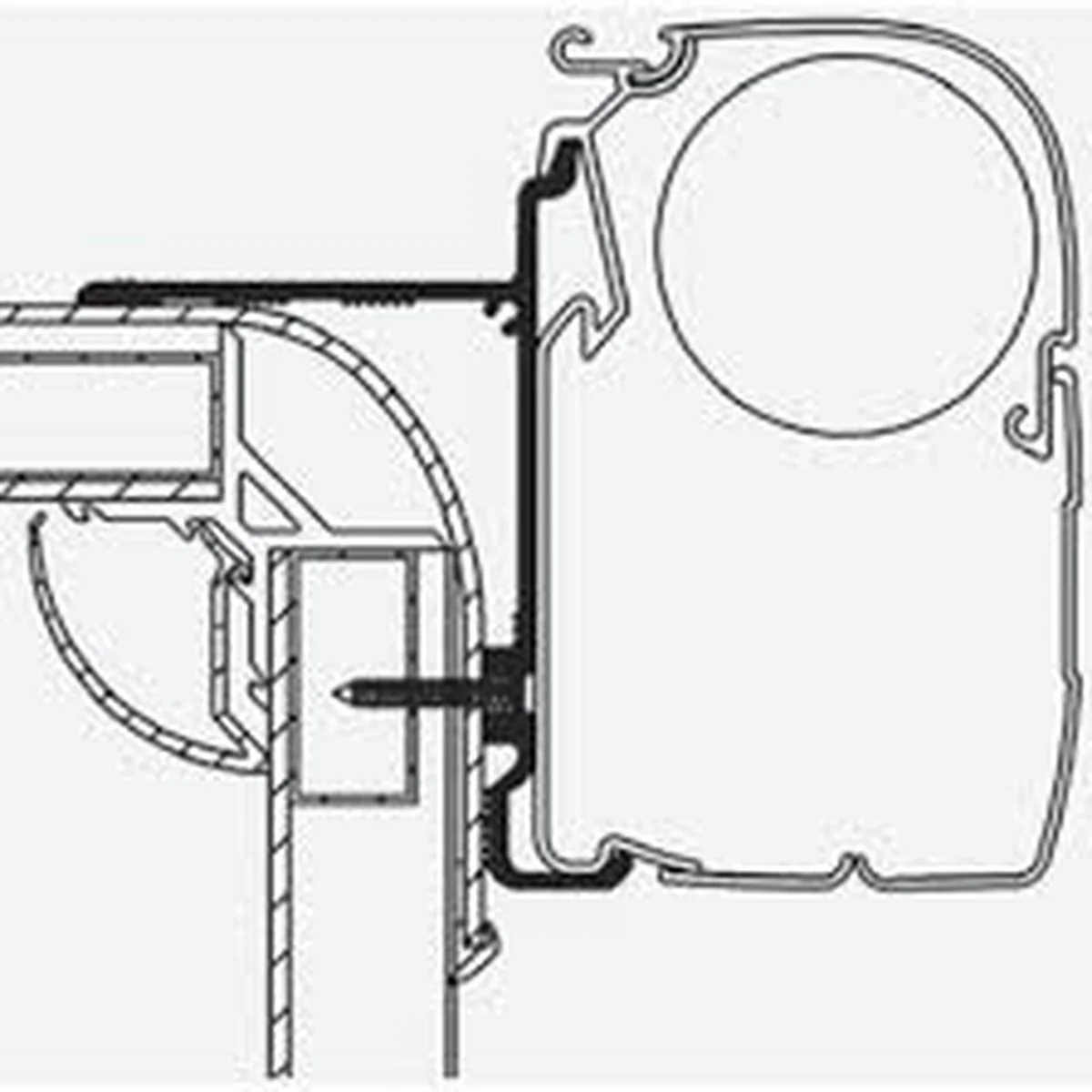 Thule Adapter Wall Pilote Explorateur (set: 2x 8cm + 2x 40cm) Omnistor 5200 / 8000 / 4200